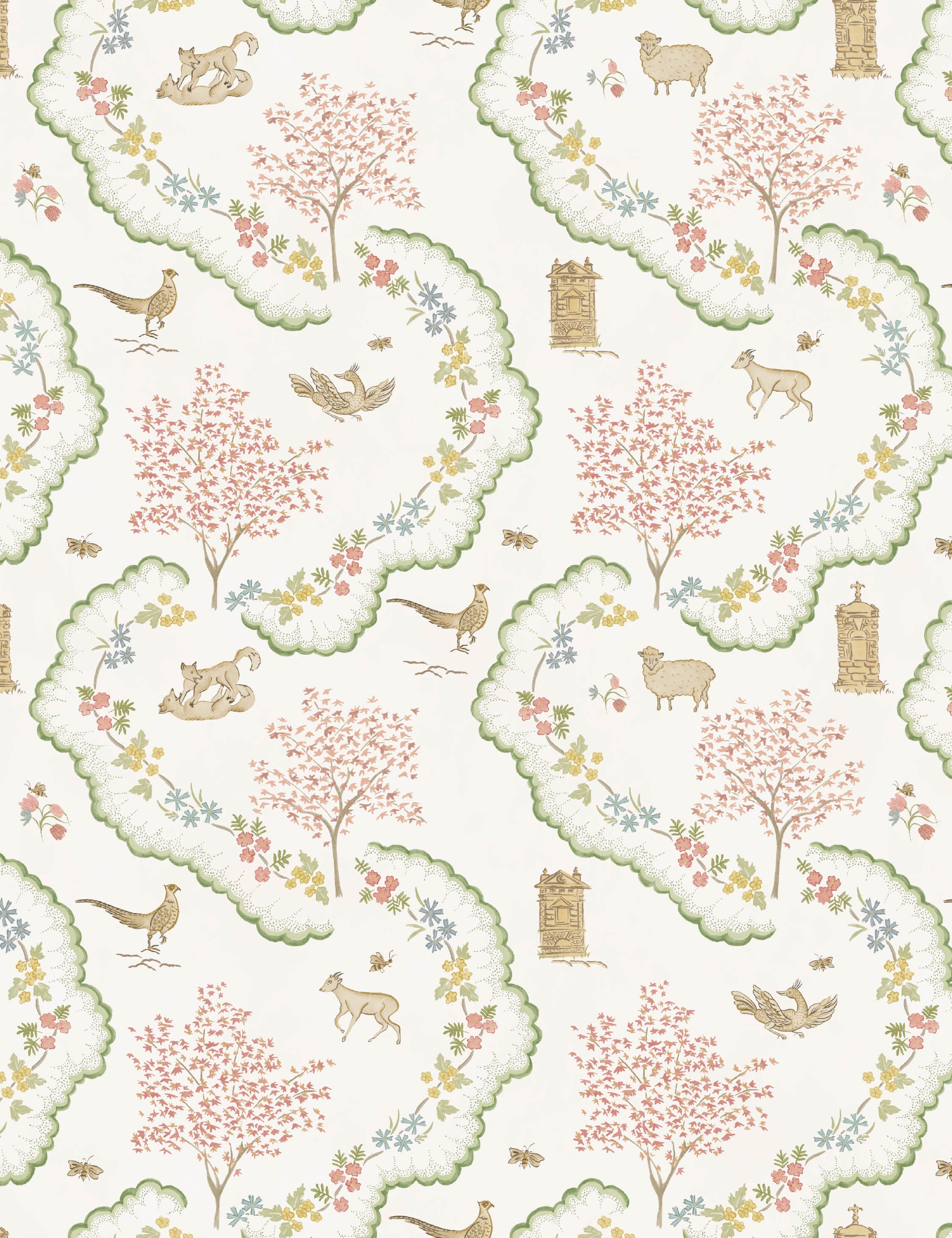 Lulu and Georgia Wildflower Meadow Wallpaper by Sanderson - view 8