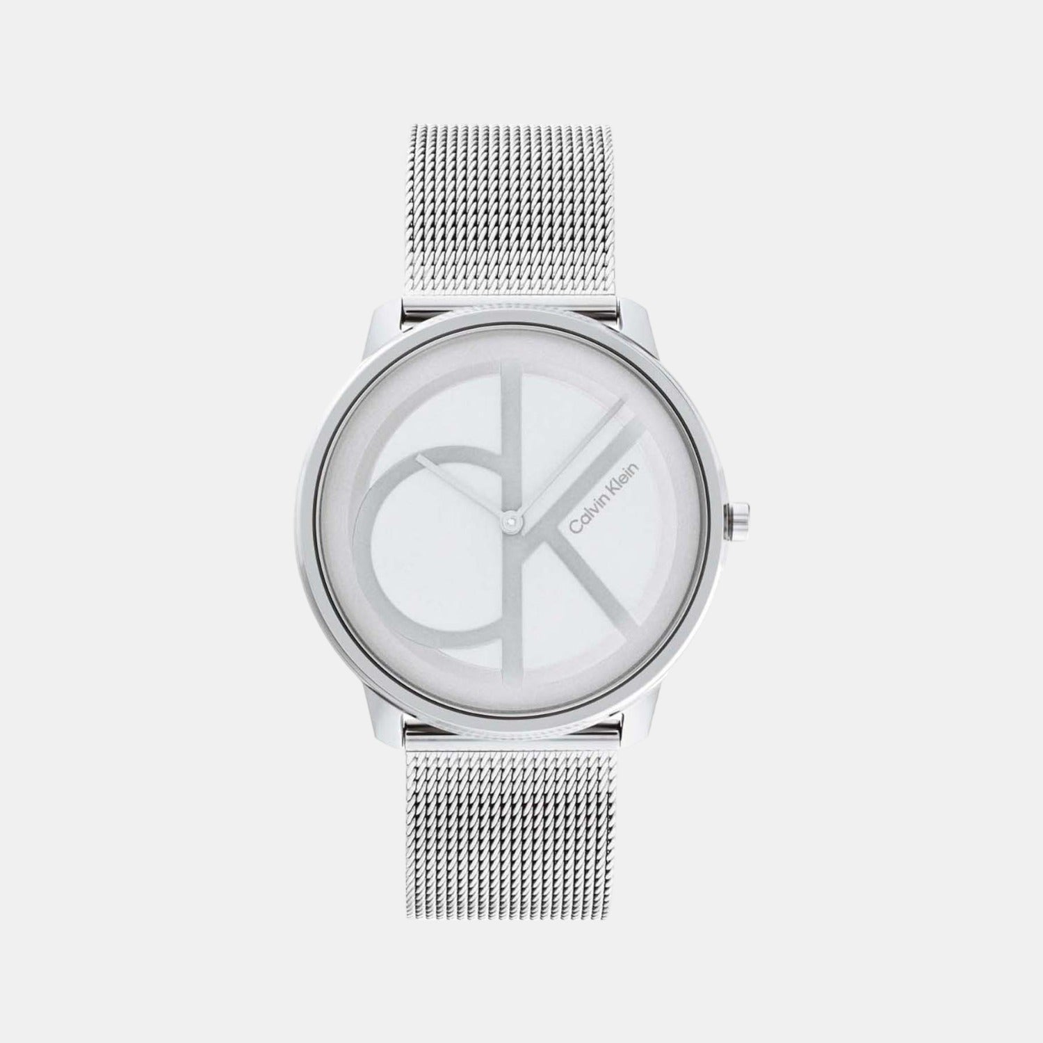 Calvin Klein Ck Iconic Unisex Quartz Silver Dial Analog Stainless Steel Watch 25200027