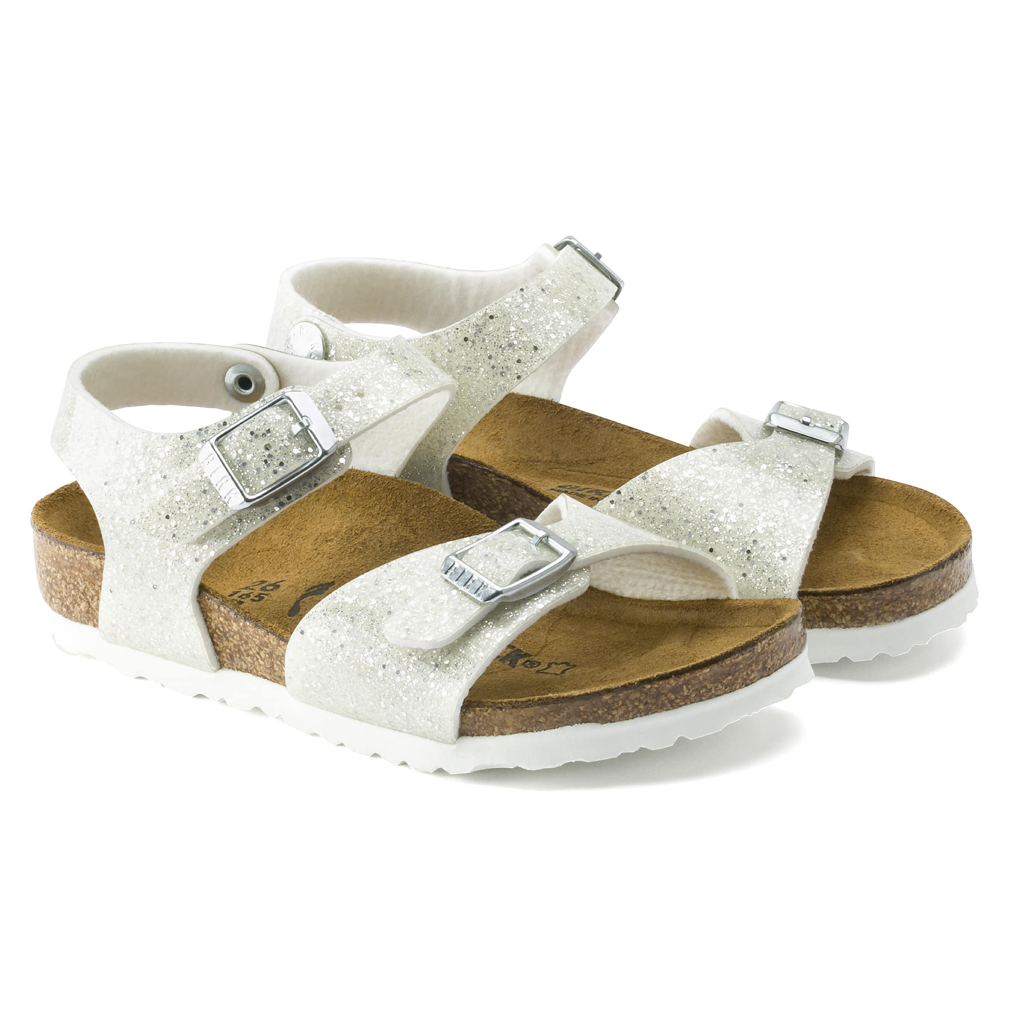 Birkenstock Rio Kids Birko-Flor – White White/Cosmic Sparkle - view 3