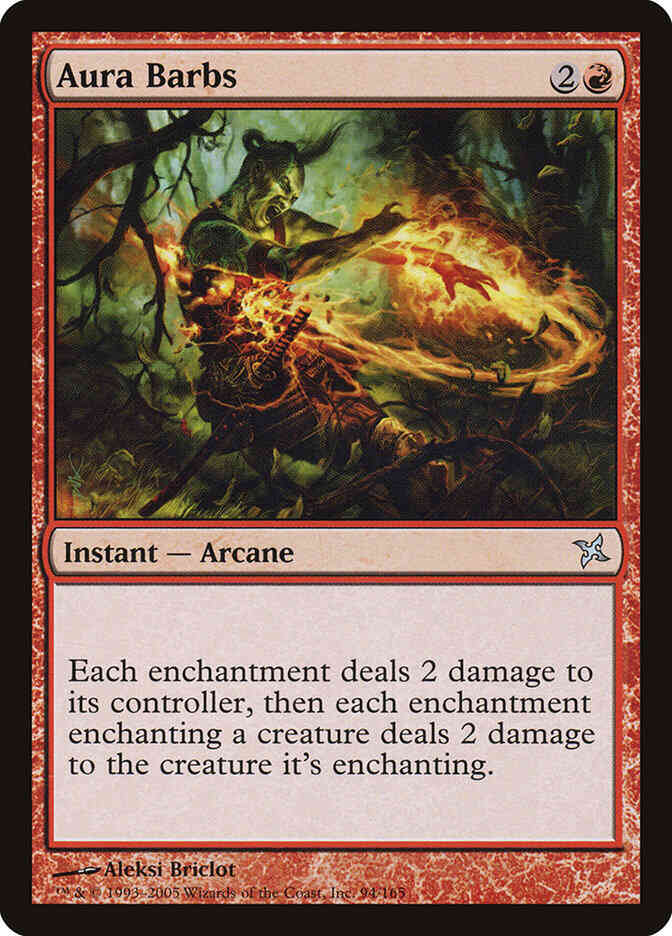 Aura barbs 94 – Magic Aura Barbs [94] [Betrayers of Kamigawa] [Non-Foil]