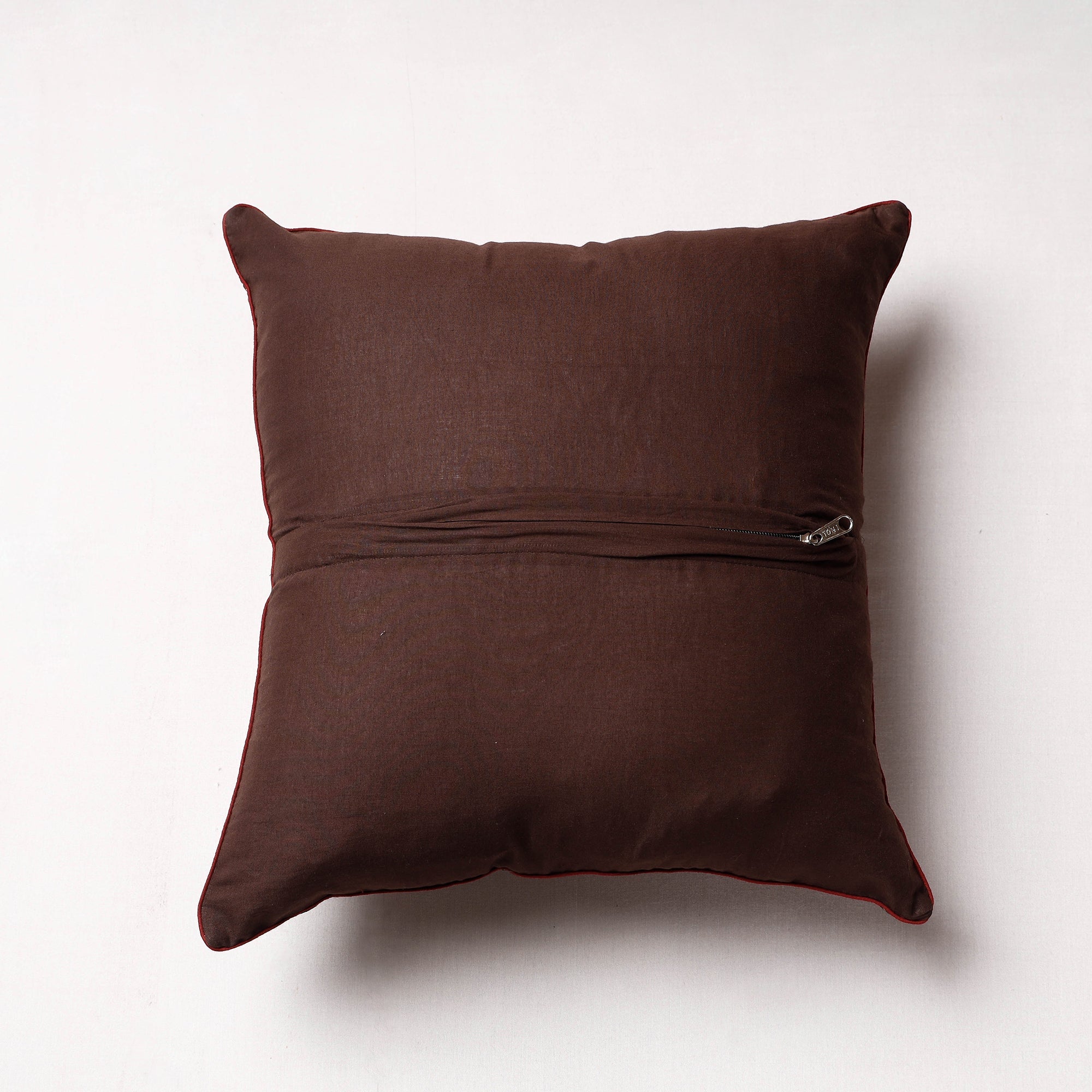 HAVELI CHRONICLES Brown - Ajrakh Block Printed Cotton Cushion Cover (16 x 16 in) - view 3