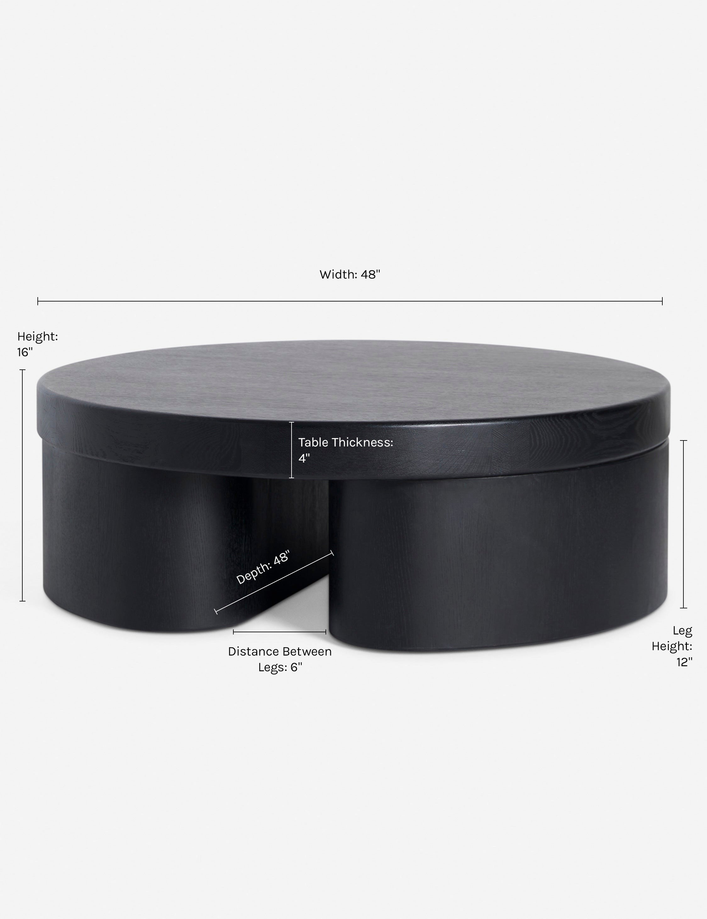 Lulu and Georgia Olga Round Coffee Table – Black - view 8