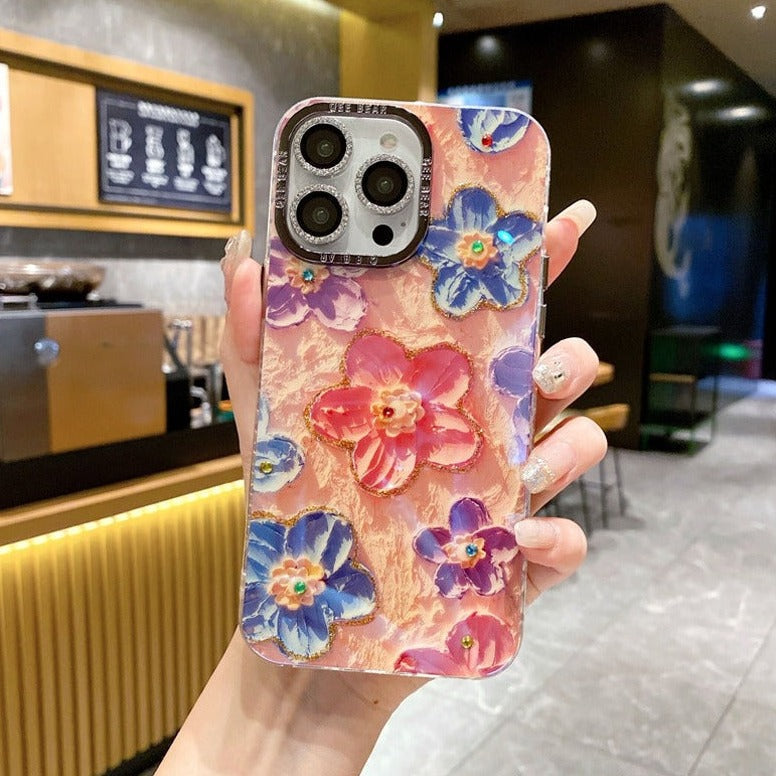 Peeperly Radiant Flower Oil Painting Case – No Color