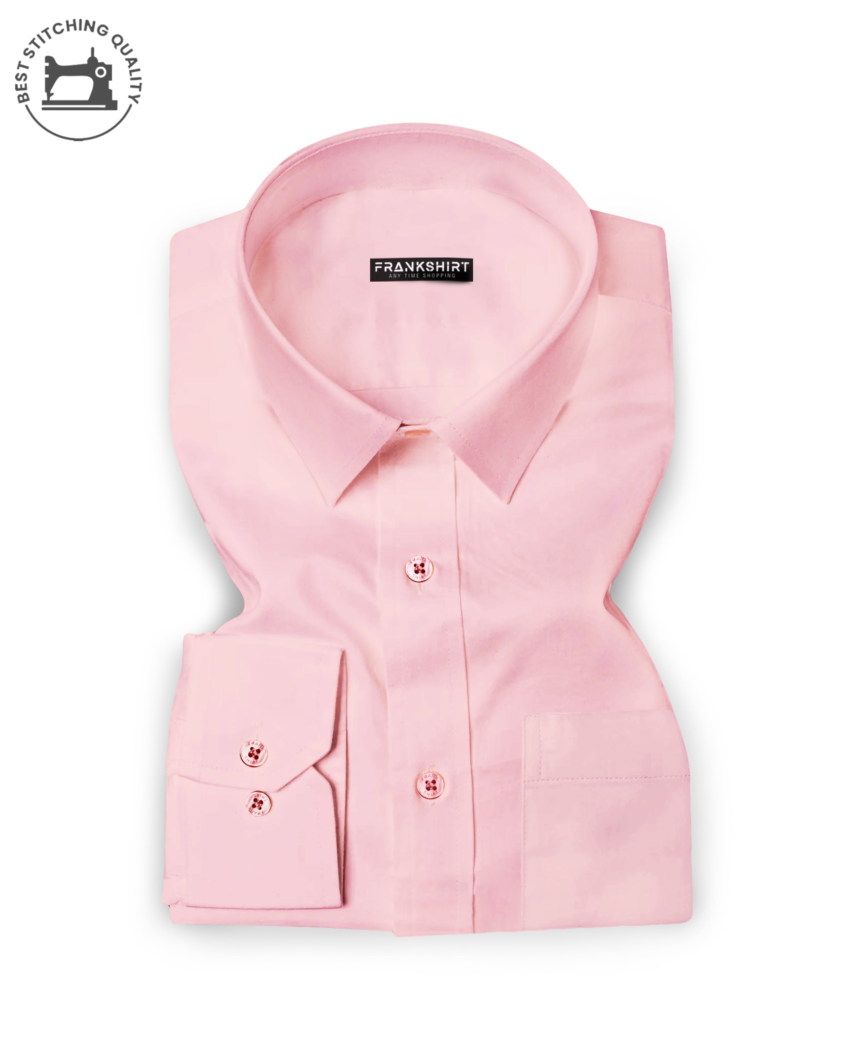 BlackTree Baby Pink I Formal Shirt I Regular Fit I 100% Cotton Shirt