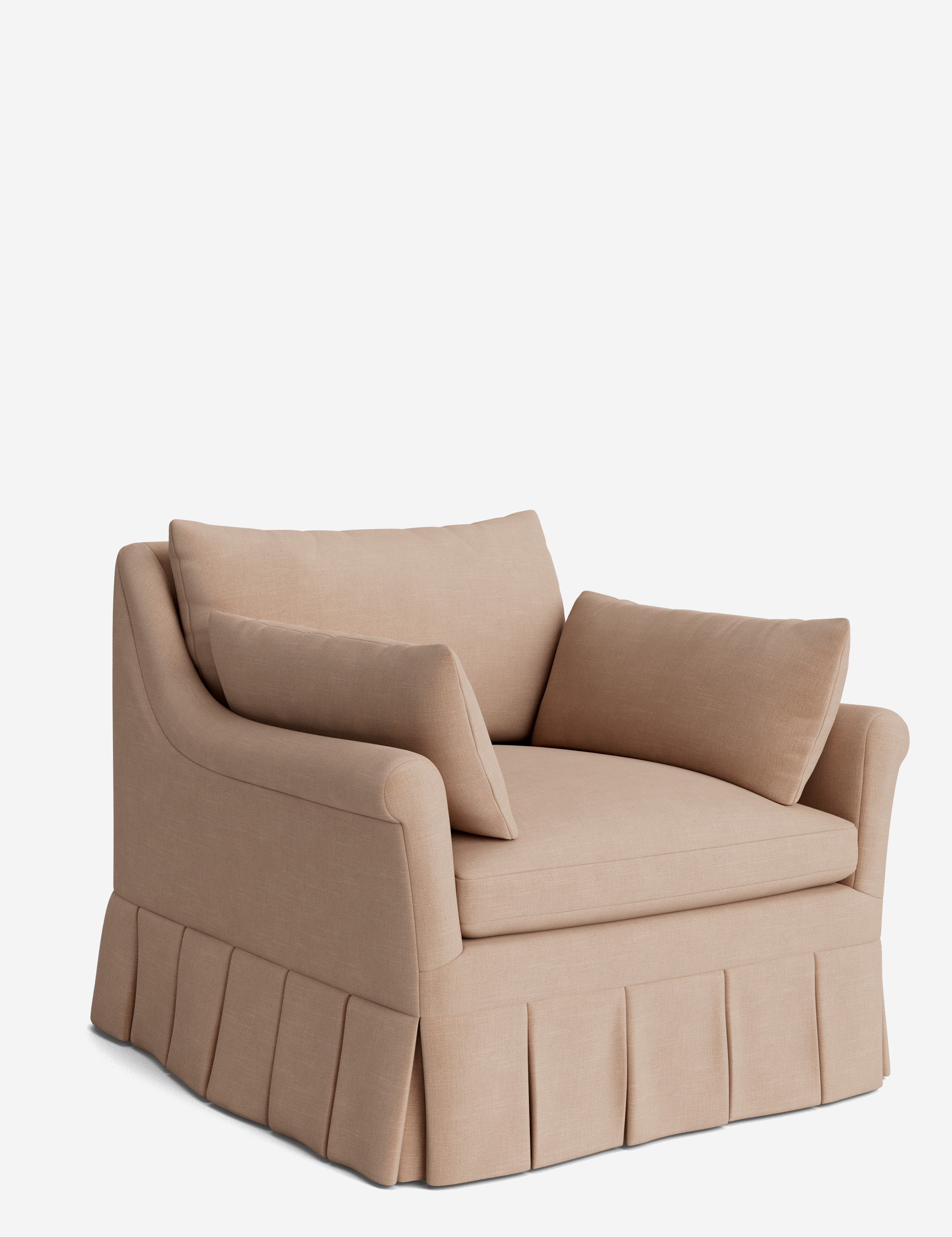 Lulu and Georgia Portola Rolled Arm Luxe Depth Pleated Chair - view 110