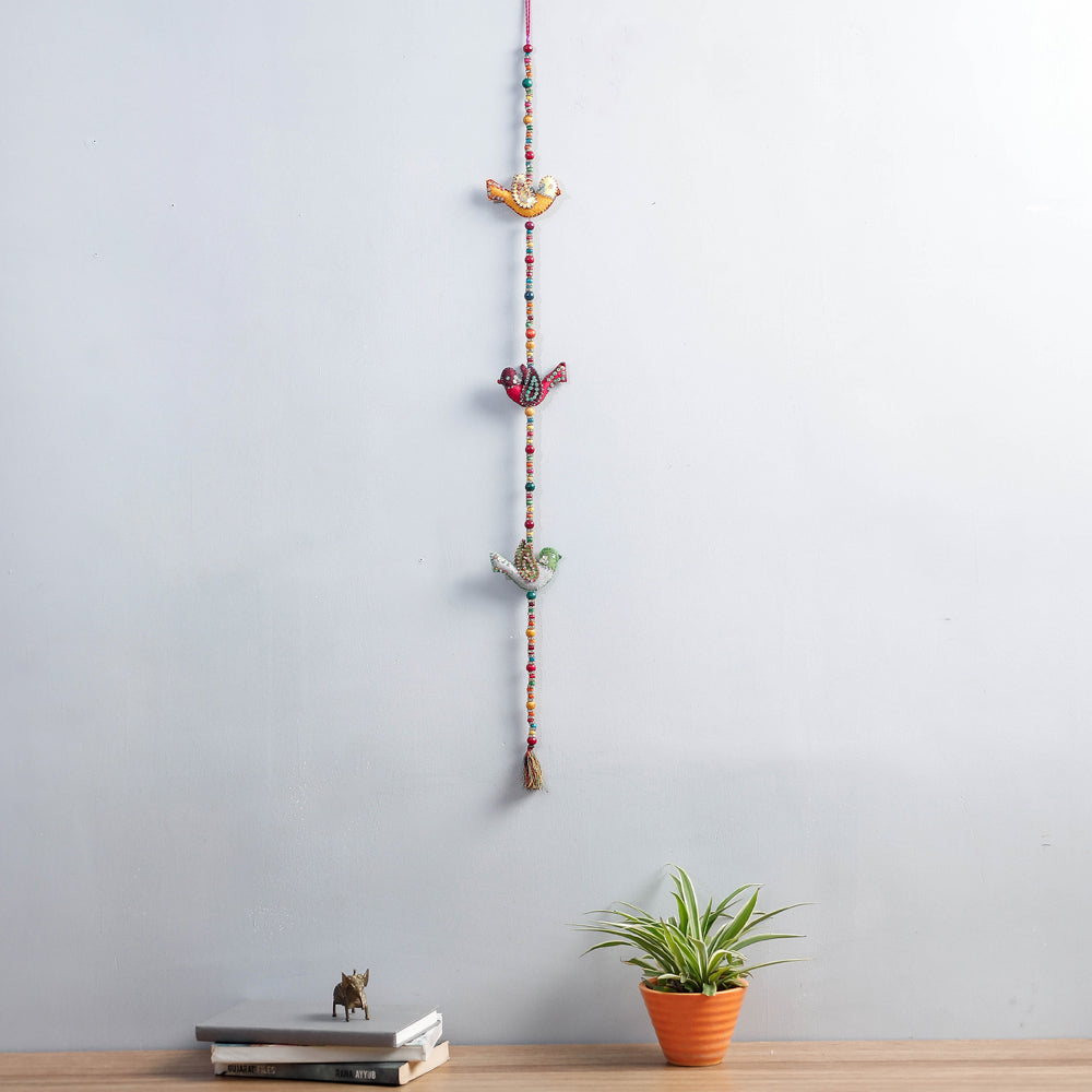 Felt beadwork wall – WITH LOVE BY KANIKA Bird - Handmade Felt & Beadwork Wall Hanging