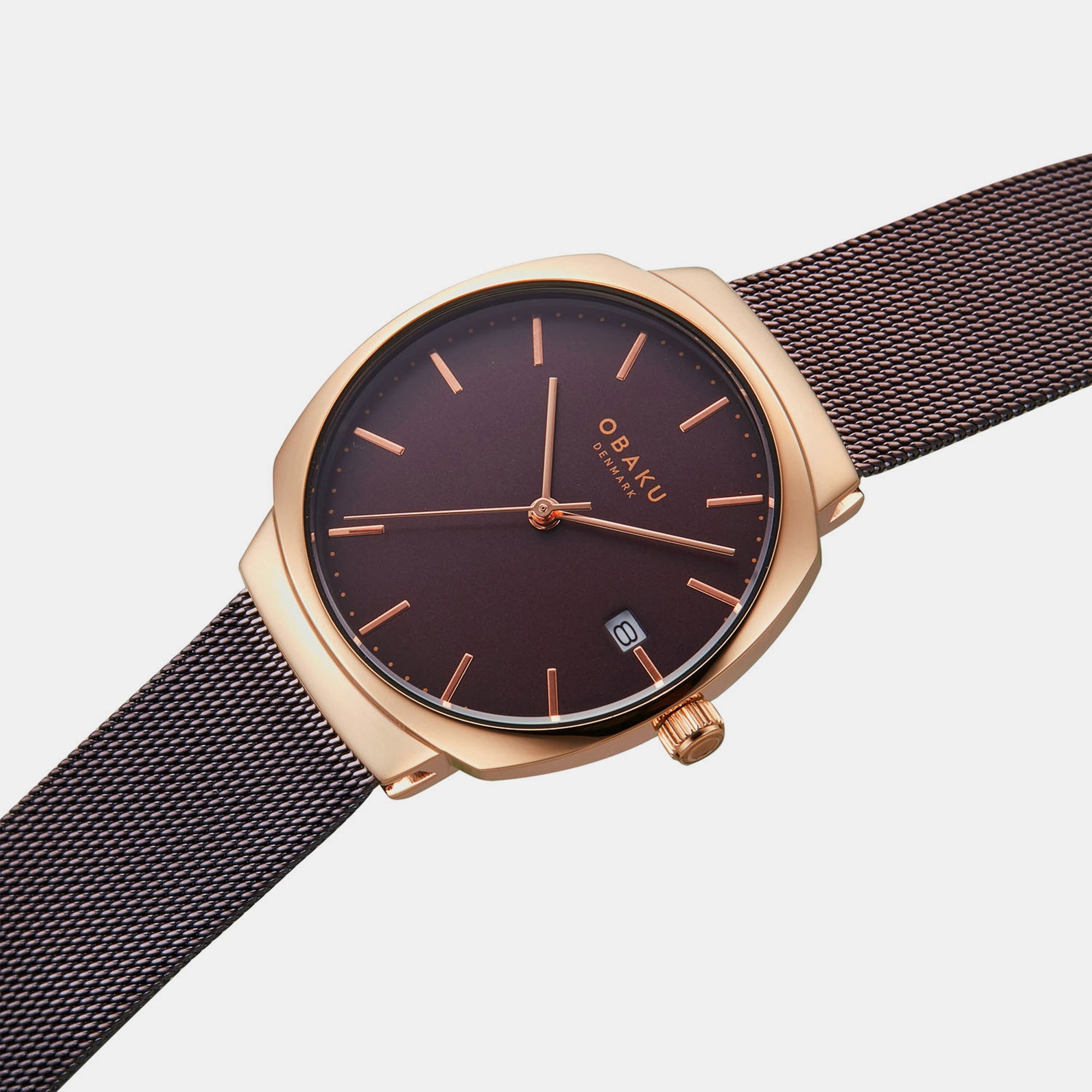 Obaku Felt Lille Women Quartz Brown Dial Analog Stainless Steel Watch V273LDVNMN - view 2