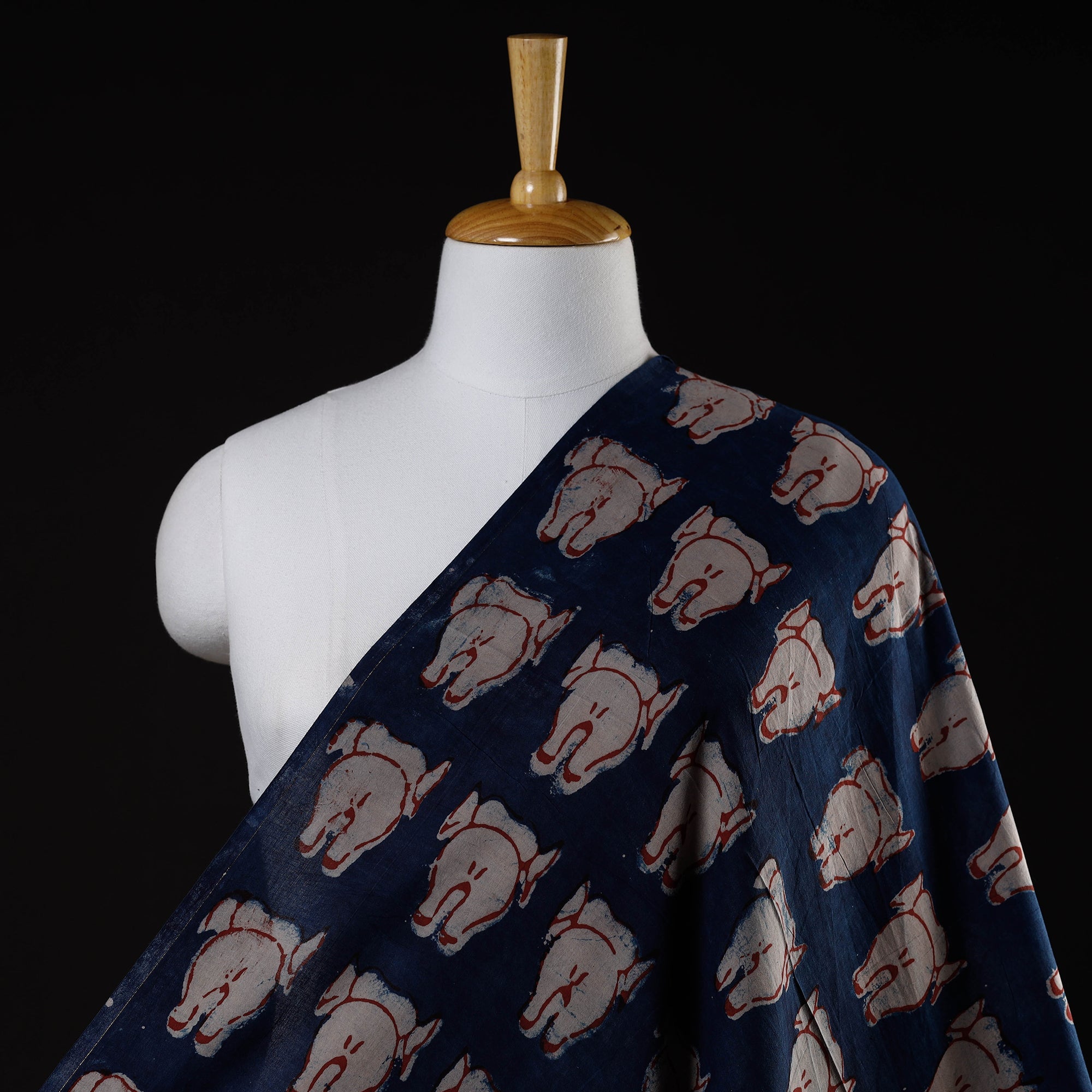 BINDAAS UNLIMITED Blue - Cotton Bindaas Hand Block Print Fabric