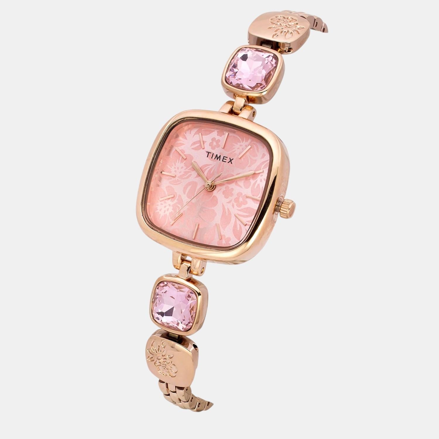 Timex Fria Women Quartz Pink Dial Analog Brass Watch TWEL21002 - view 2