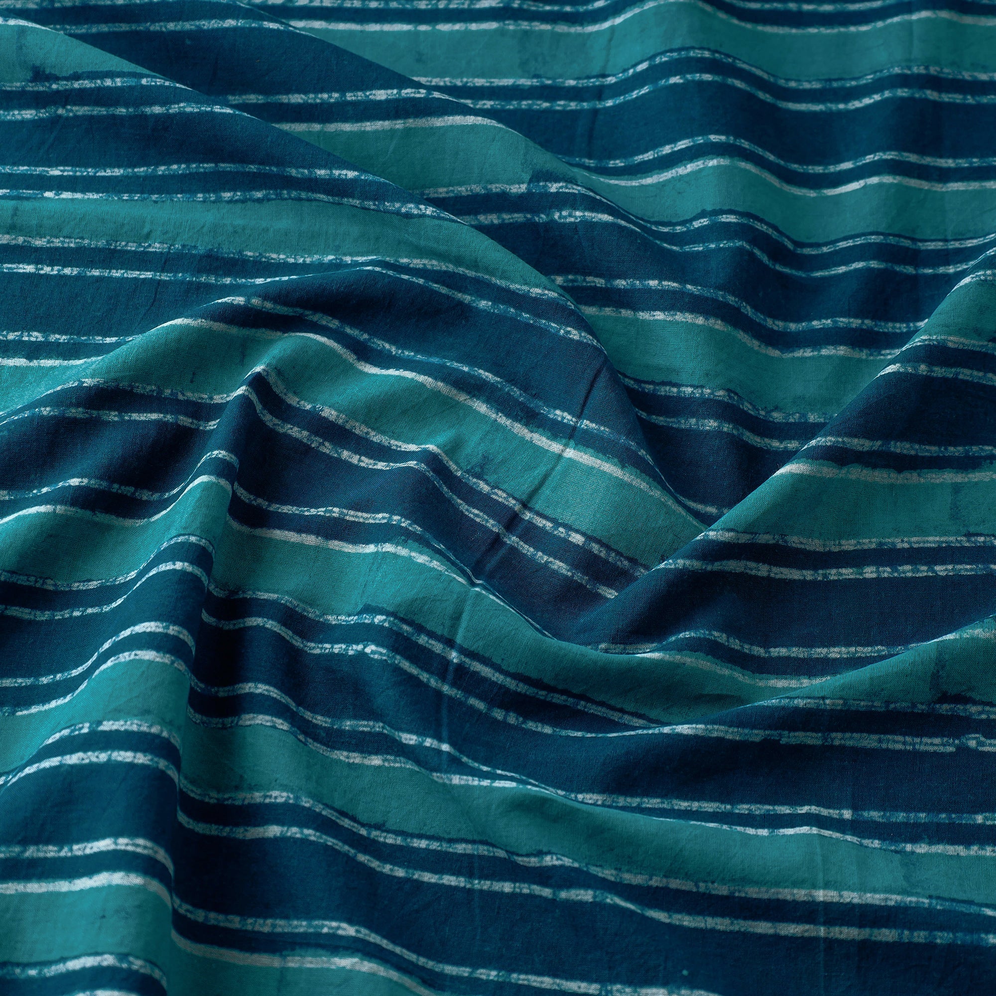 HAVELI CHRONICLES Blue - Akola Hand Block Printed Cotton Fabric - view 3