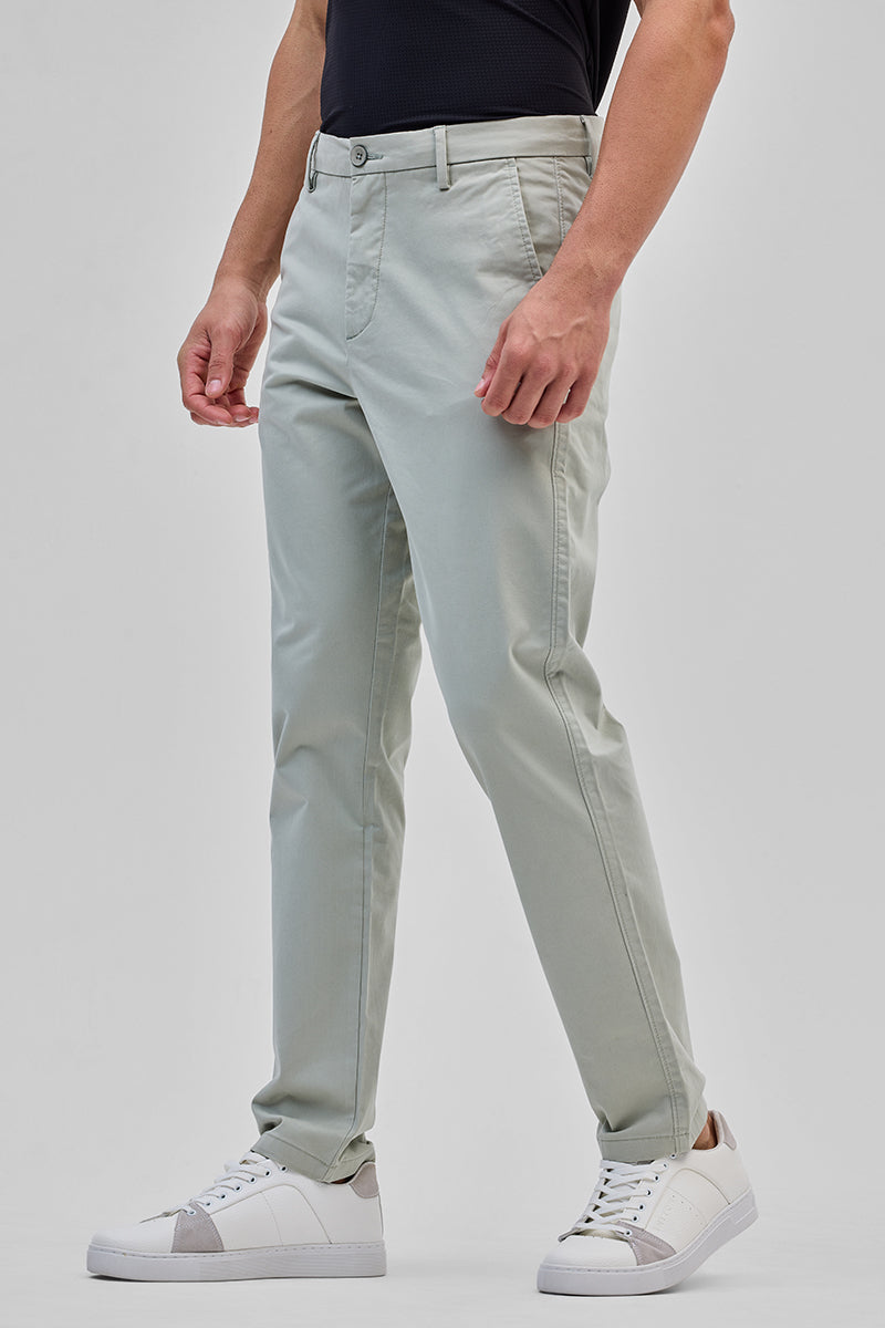 SNITCH Grey Slim Fit Trousers