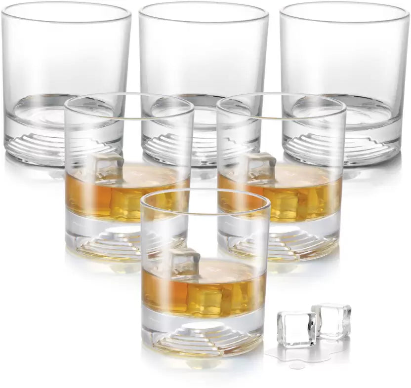 3D Quad On The Rocks Glass Tumblers (Treo by Milton)