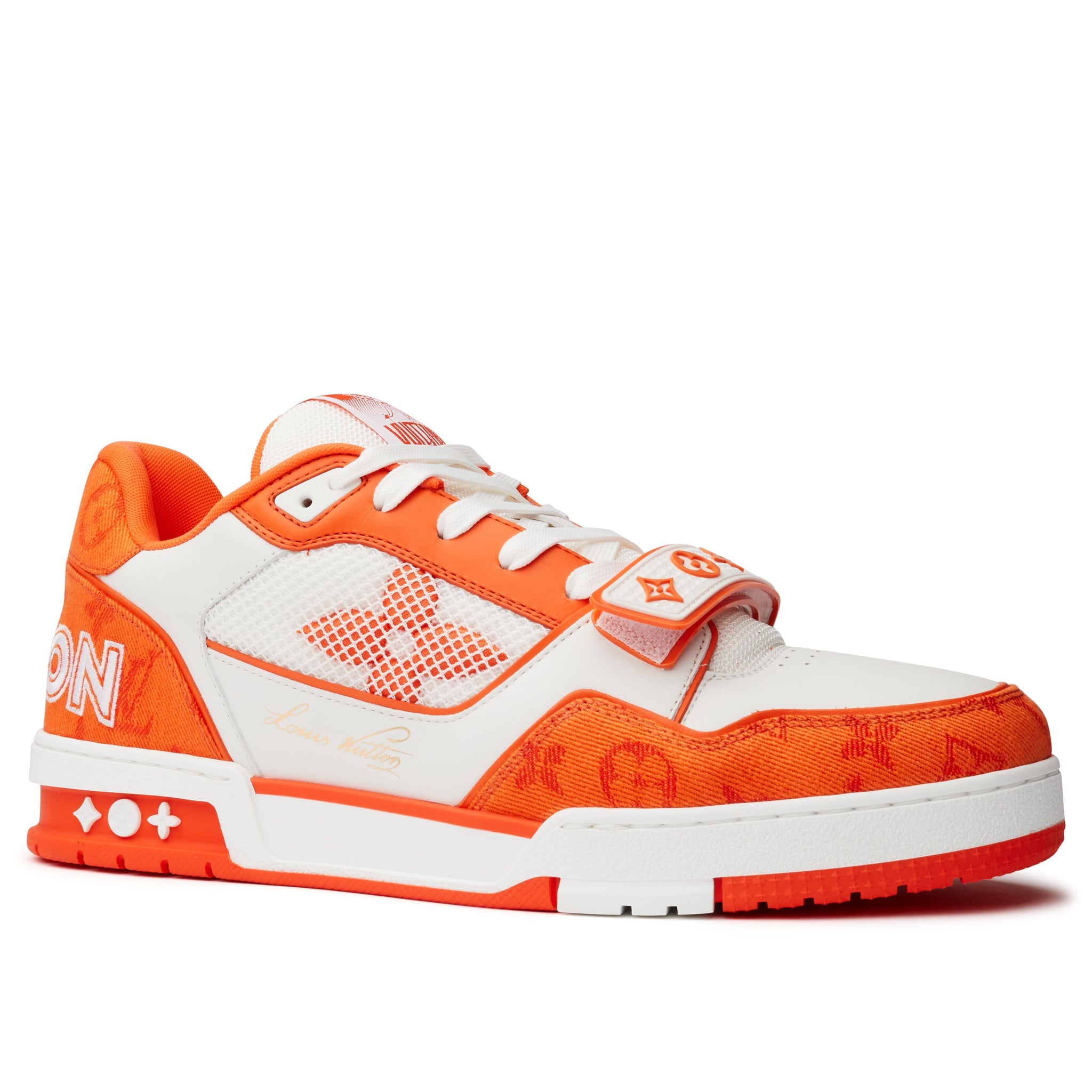 Louis Vuitton LV Monogram Orange Denim Sneaker - view 2