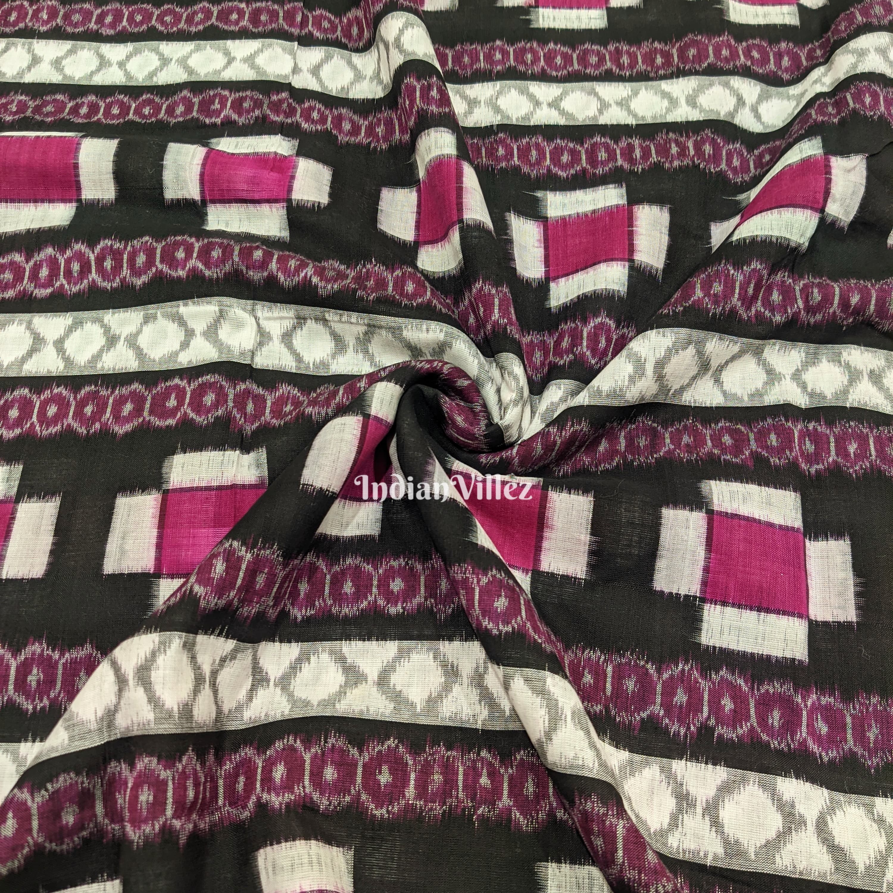 IndianVillèz Pasapali Theme Sambalpuri Ikat Cotton Fabric