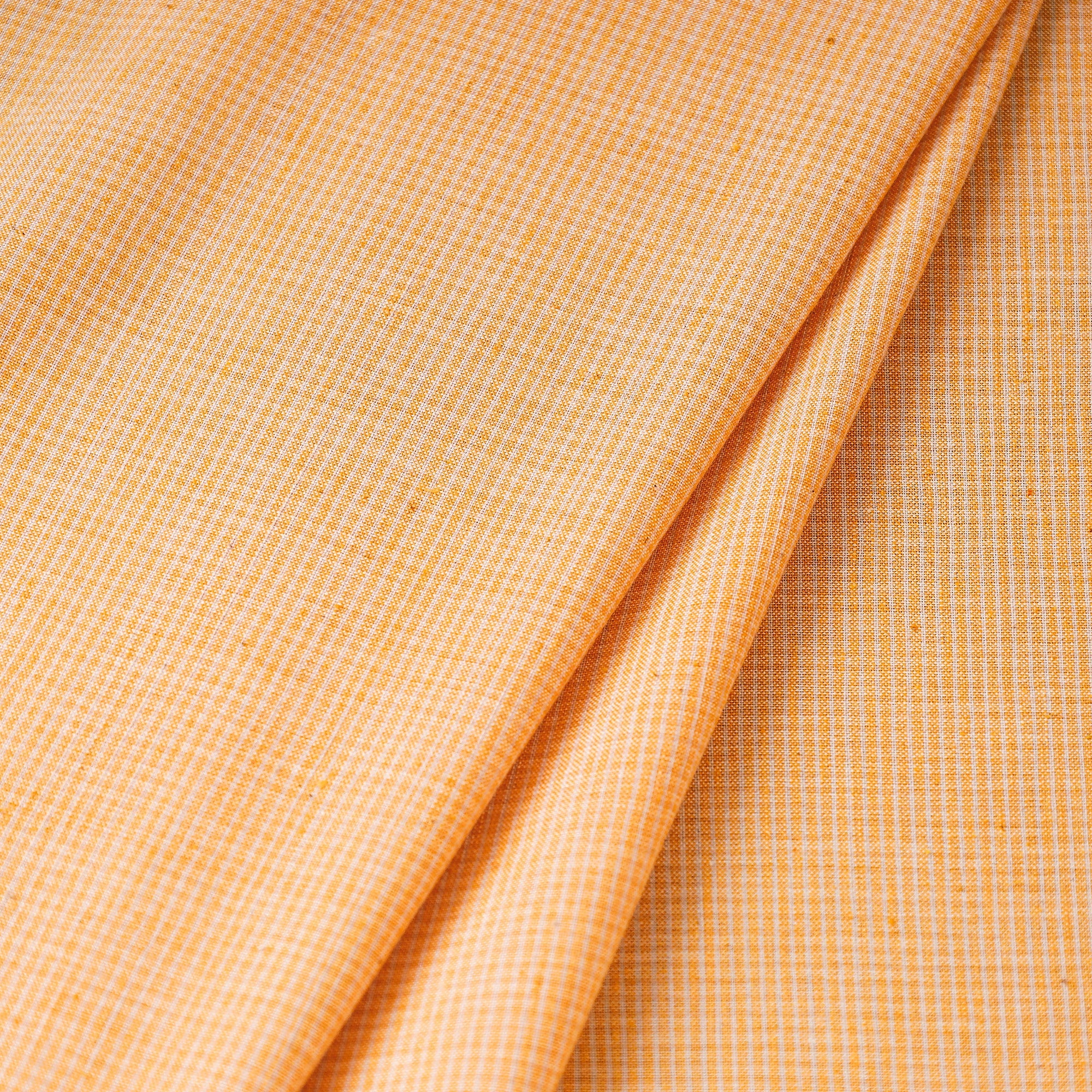 AMAN TRUST - BARAGAON WEAVES Brown - Baragaon Pre Washed Handloom Striped Cotton Fabric - view 2