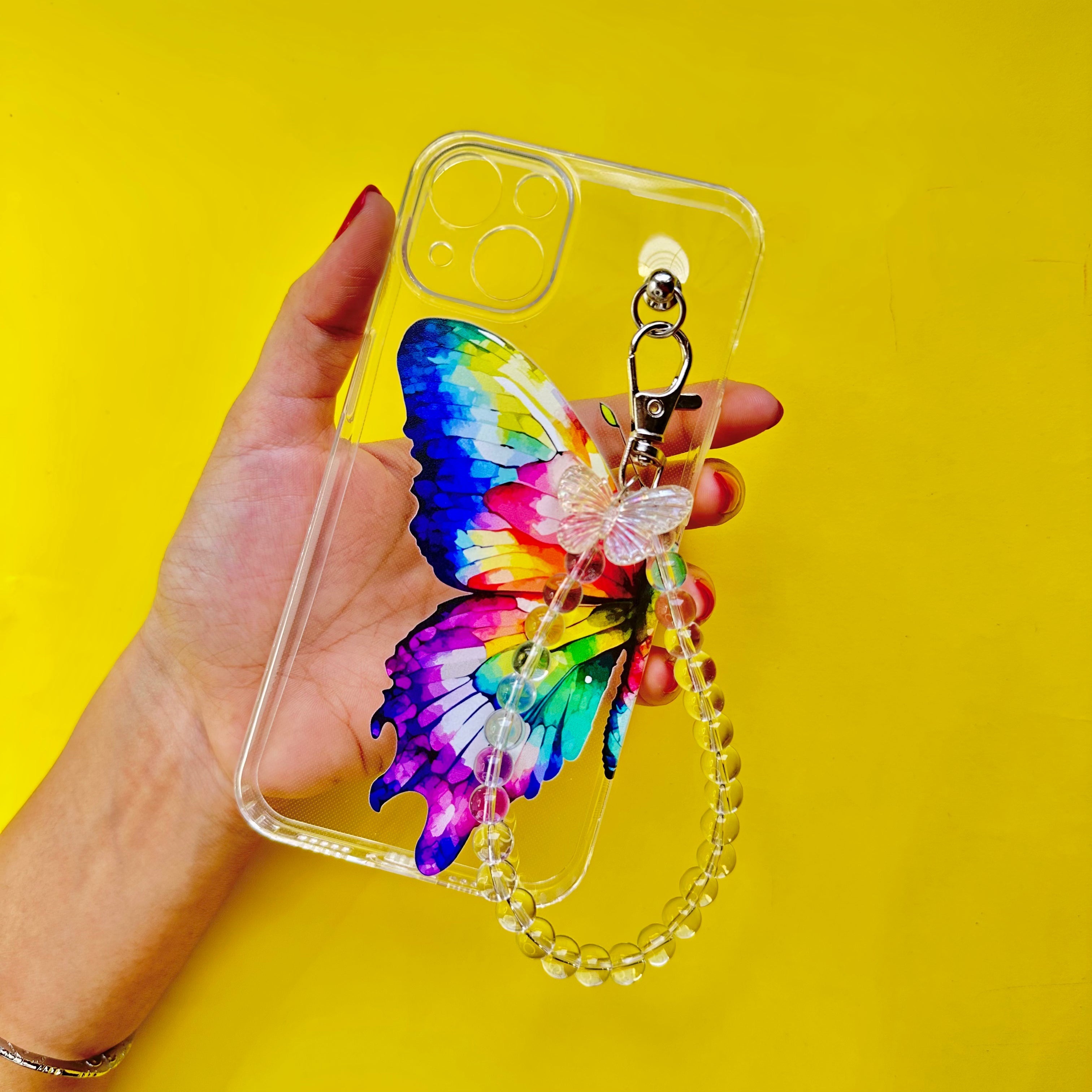 Casebasket Popwings Transparent Pearlfly Fall Chain Phone Cover
