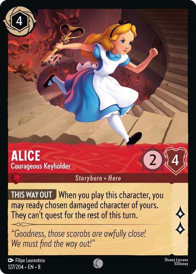 Lorcana Alice - Courageous Keyholder - 127/204 [Reign of Jafar] [Non-Foil]