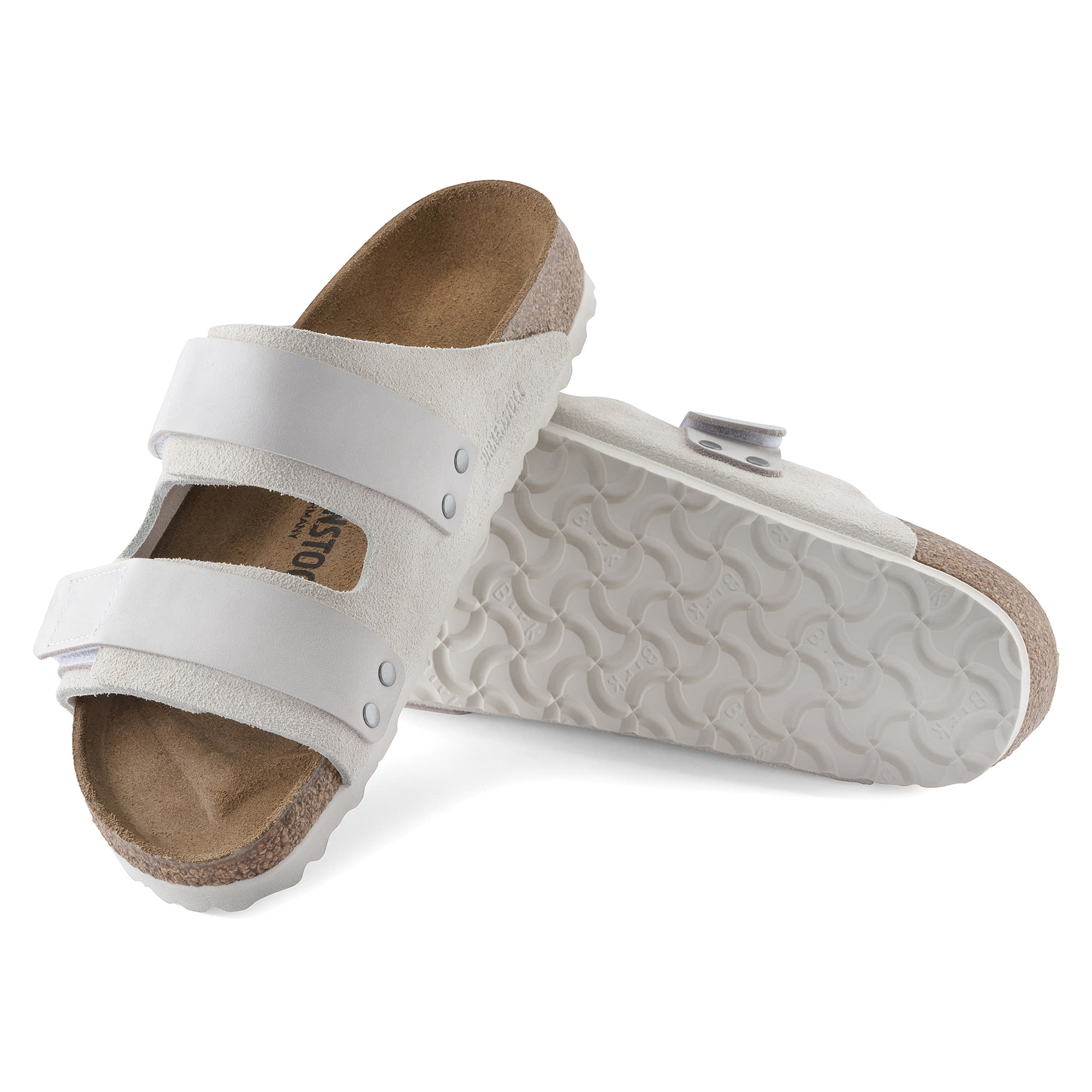 Birkenstock Uji Nubuck/Suede Leather – White White/Antique White