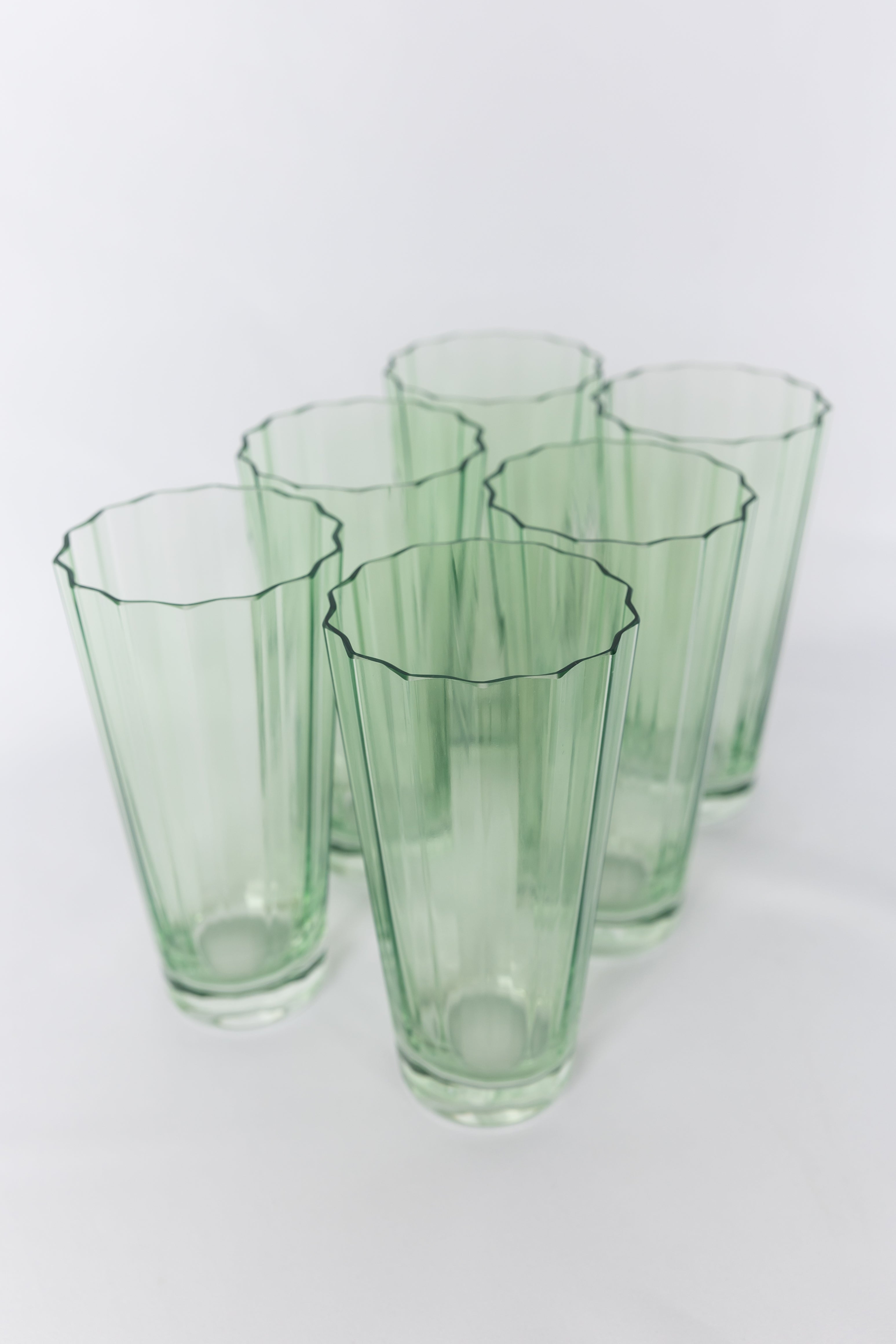 Estelle Colored Glass Estelle Colored Sunday High Balls - Set of 6 {Mint Green} - view 2