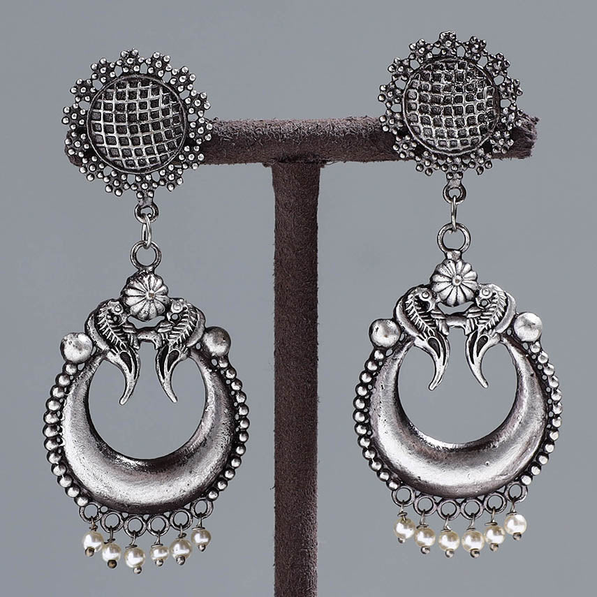 WHITE RIVER STORIES Antique Finish Oxidised German Silver Earrings 35 - view 2