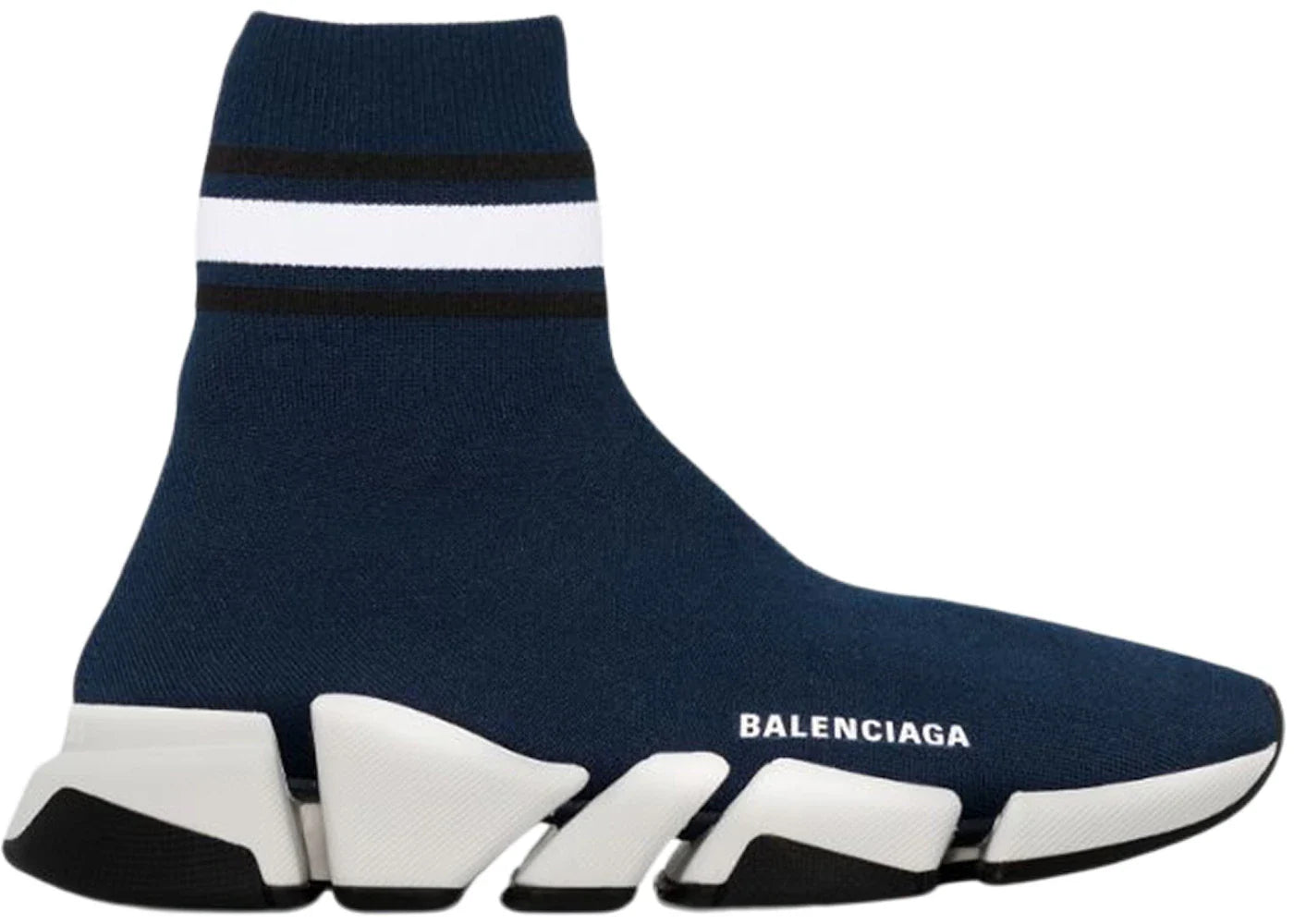 Speed 2 0 – Balenciaga Speed 2.0 Striped Navy Blue Black White (Women'S)