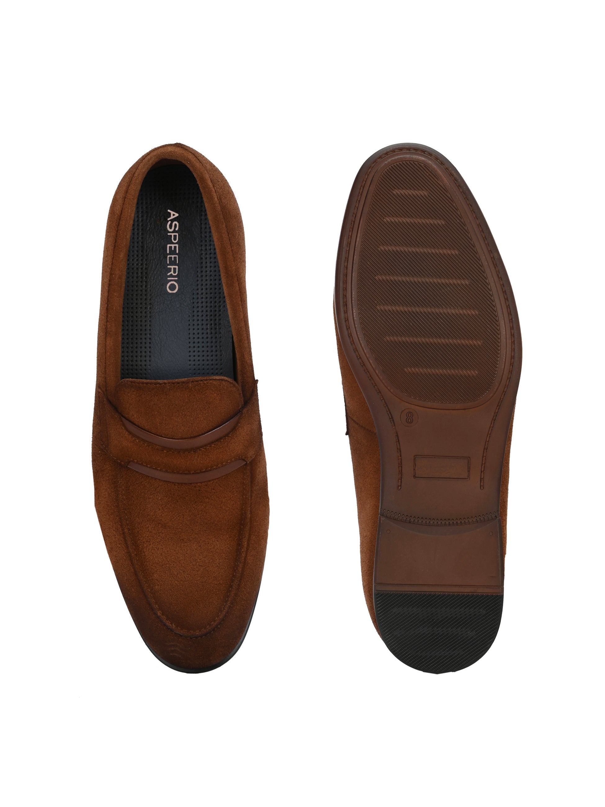 Stardust Penny Loafers by Aspeerio – Tan