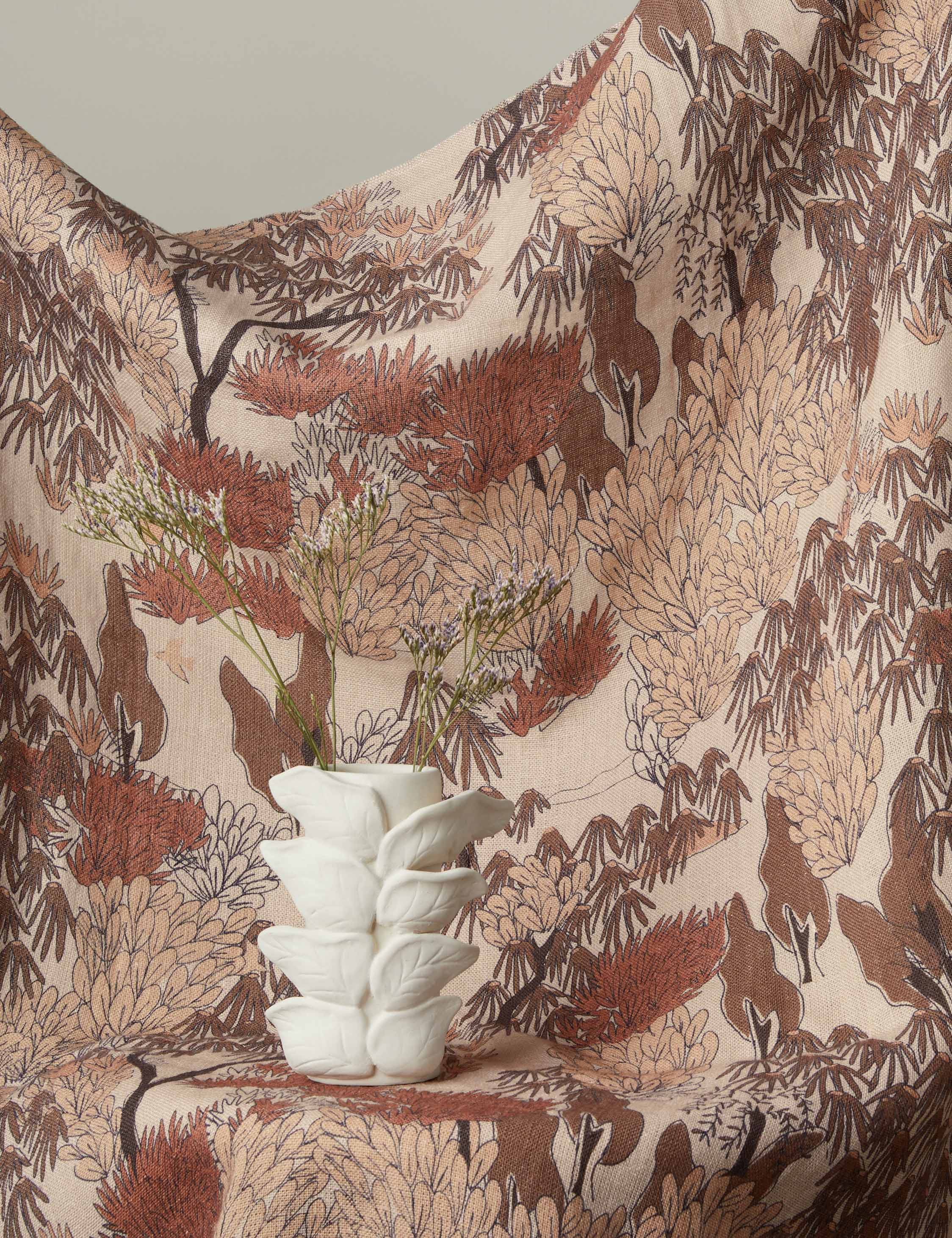 Lulu and Georgia Garden Walk Linen Fabric by Sarah Sherman Samuel