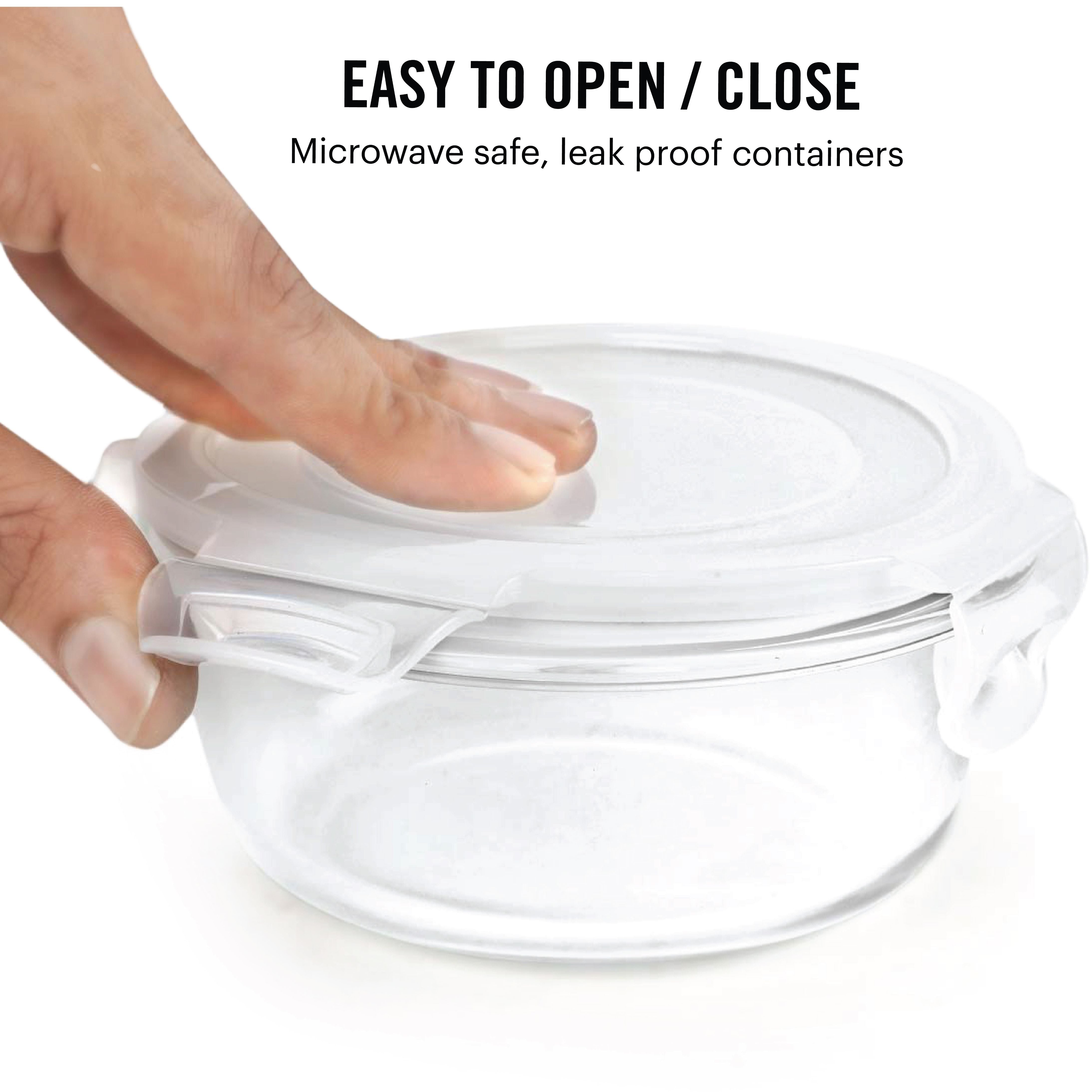 Cello Camellia Borosilicate Glass Round containers, Set of 2 - view 4