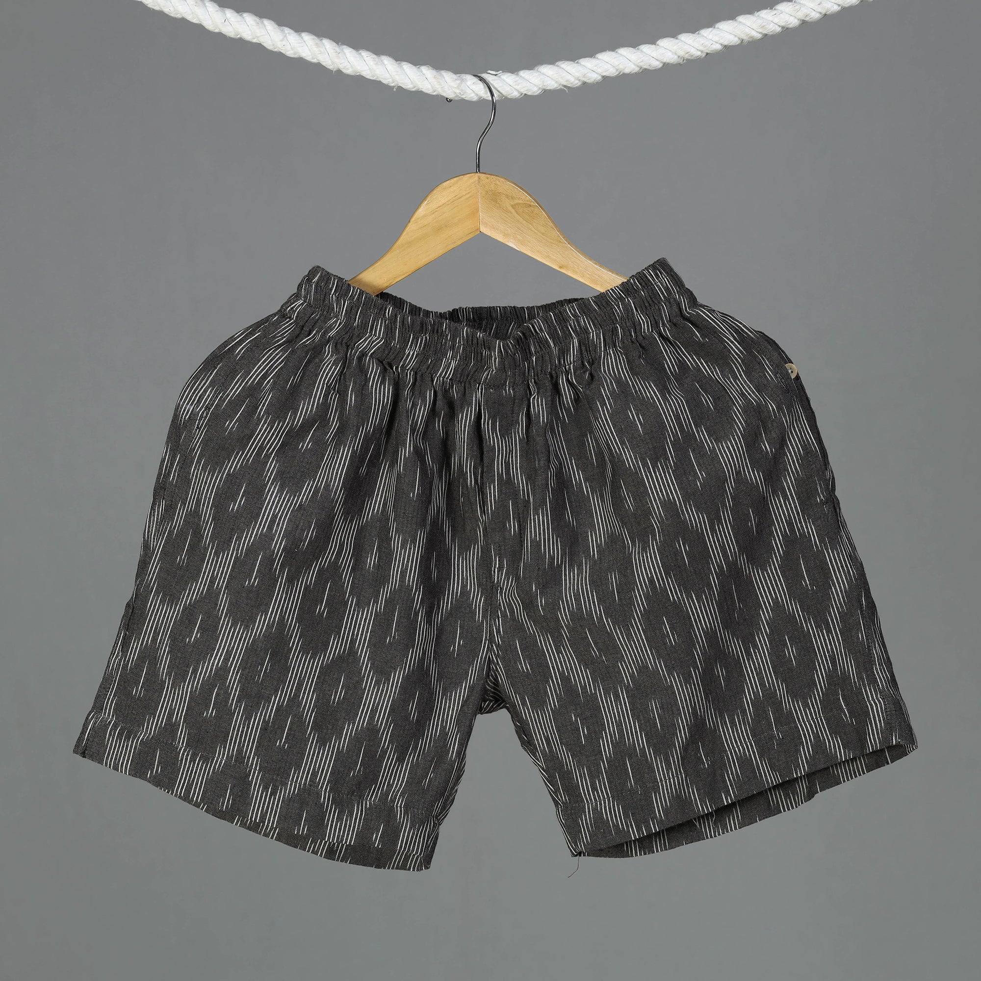 Unisex boxer shorts – ITOKRI CASUALS Black - Pochampally Ikat Cotton Unisex Boxer/Shorts