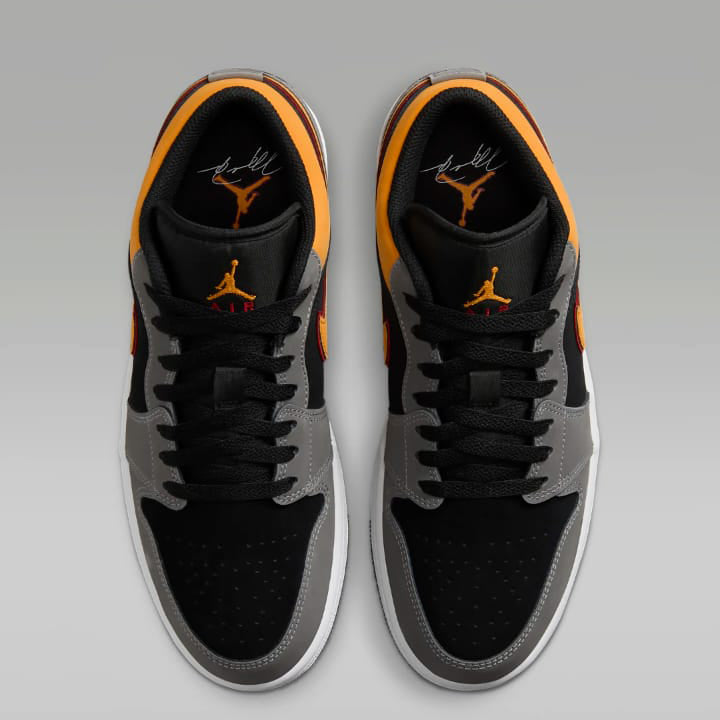 Kicks Machine Air Jordan 1 Low Light Graphite Vivid Orange Sale - view 7
