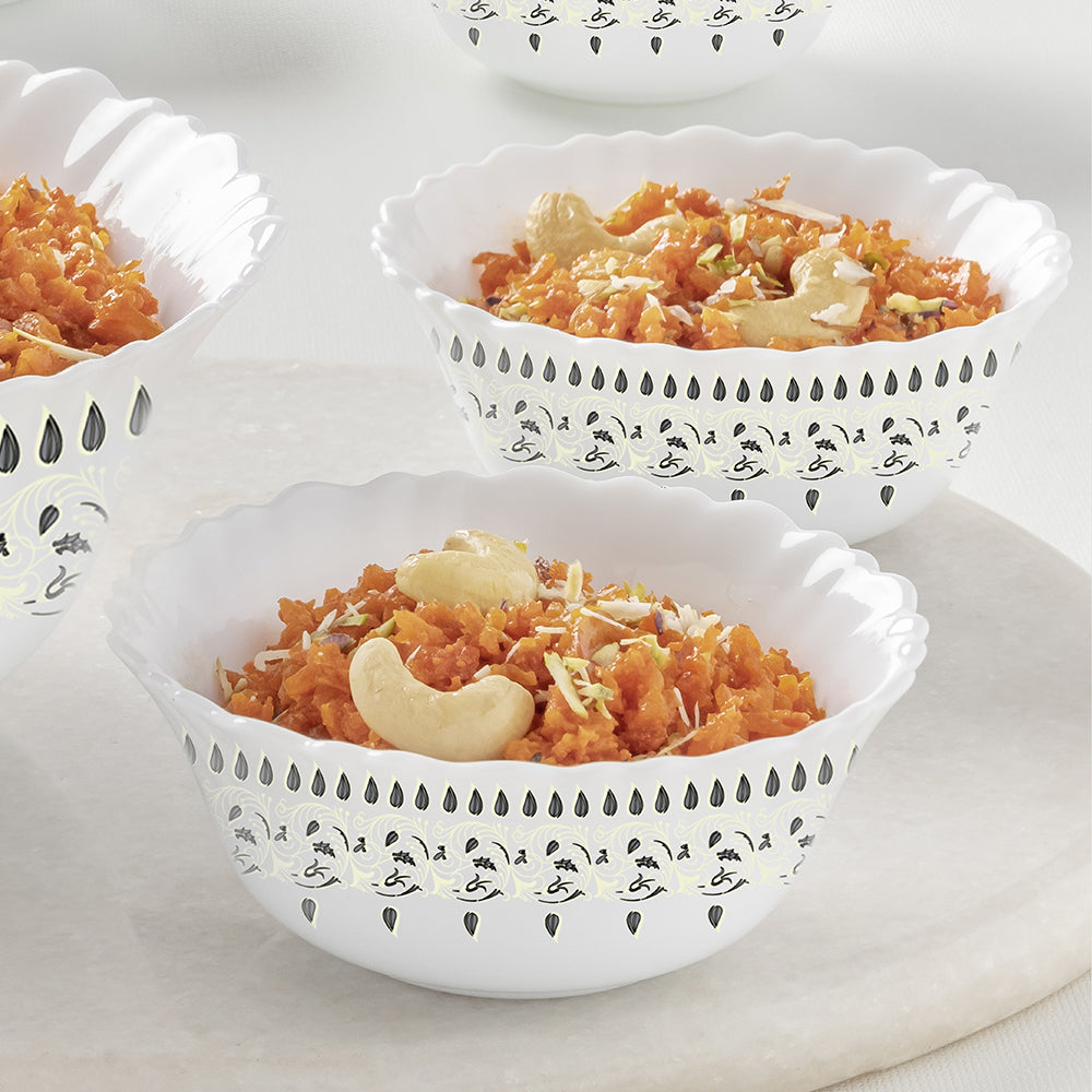 Larah by Borosil Opalware Ora Gold Pudding Set | Set of 7 Pcs - view 3