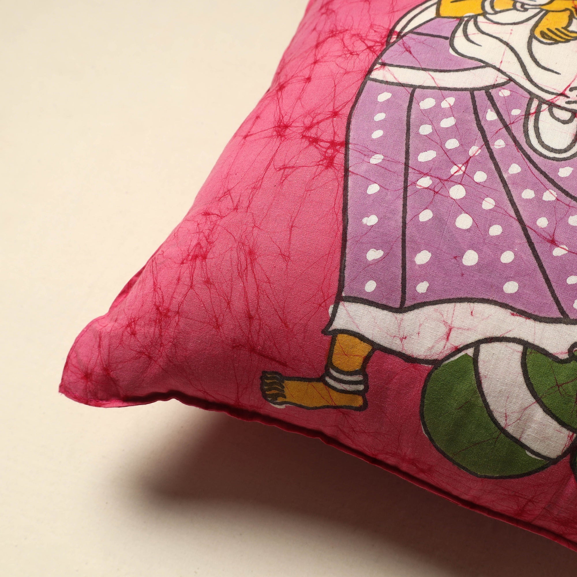 KACHCHH JI CHHAAP Pink - Pure Cotton Hand Batik Cushion Cover (18 x 18 in) 70 - view 2