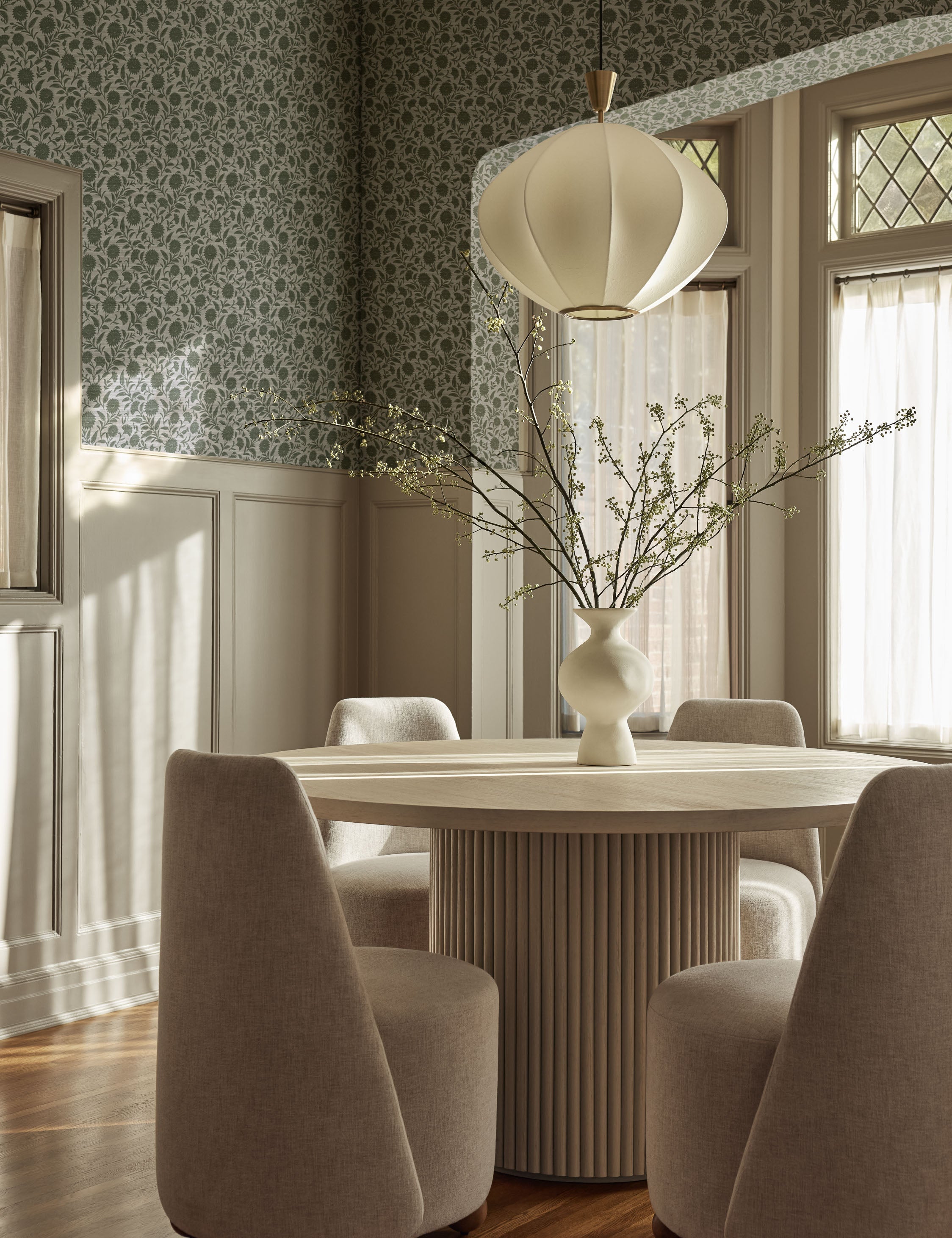 Lulu and Georgia Fransen Grasscloth Wallpaper - view 2