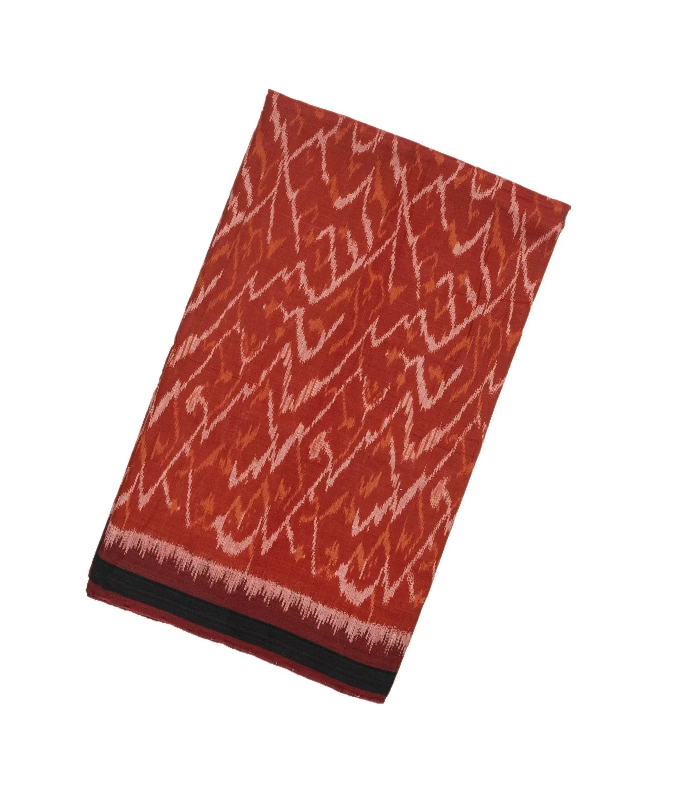 RmKV Crimson Handloom Orissa Cotton Saree With Tie & Dye Flower Motifs