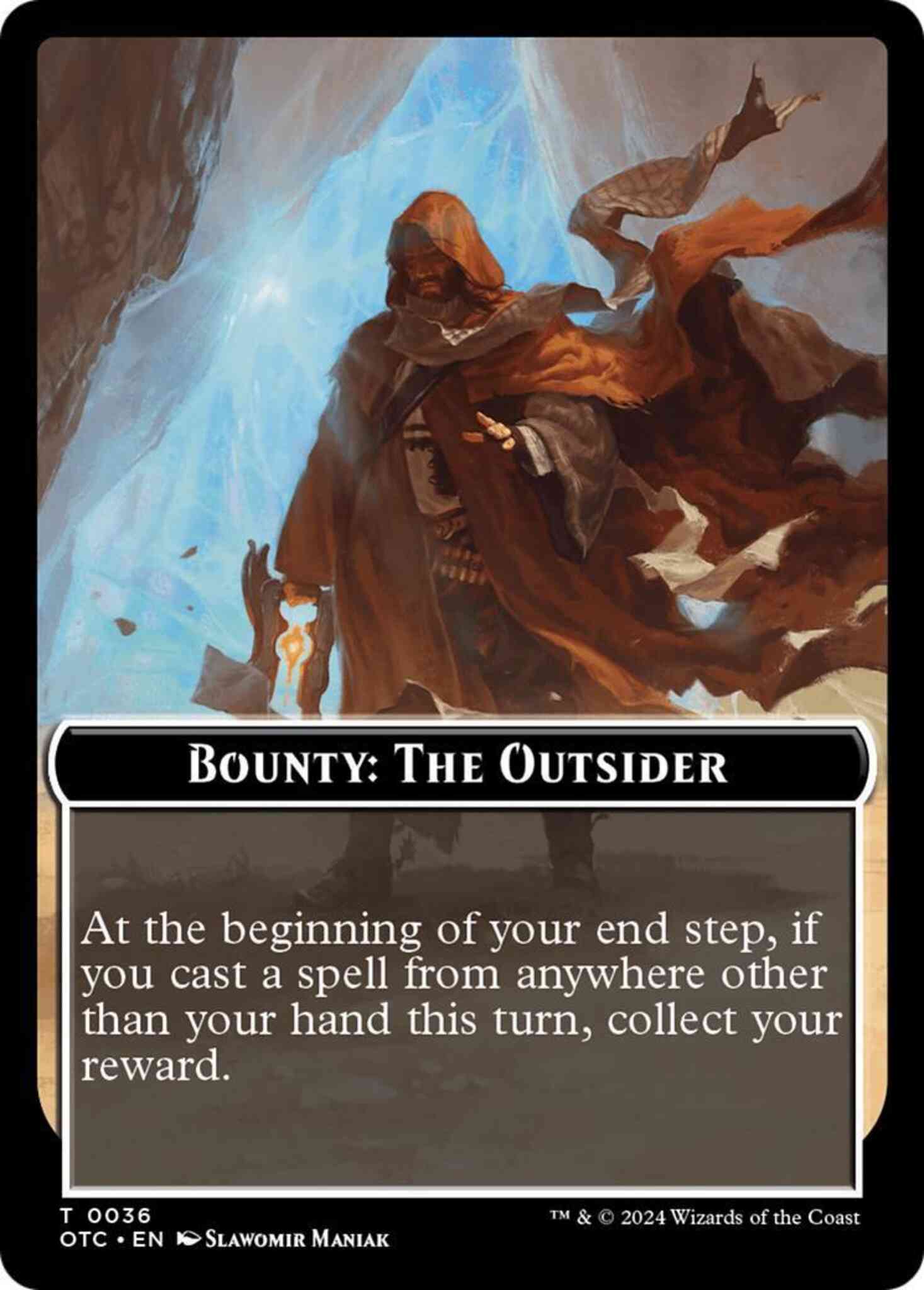 Bounty the outsider – Magic Bounty: The Outsider Token [36] [Outlaws of Thunder Junction: Commander: Tokens] [Non-Foil]