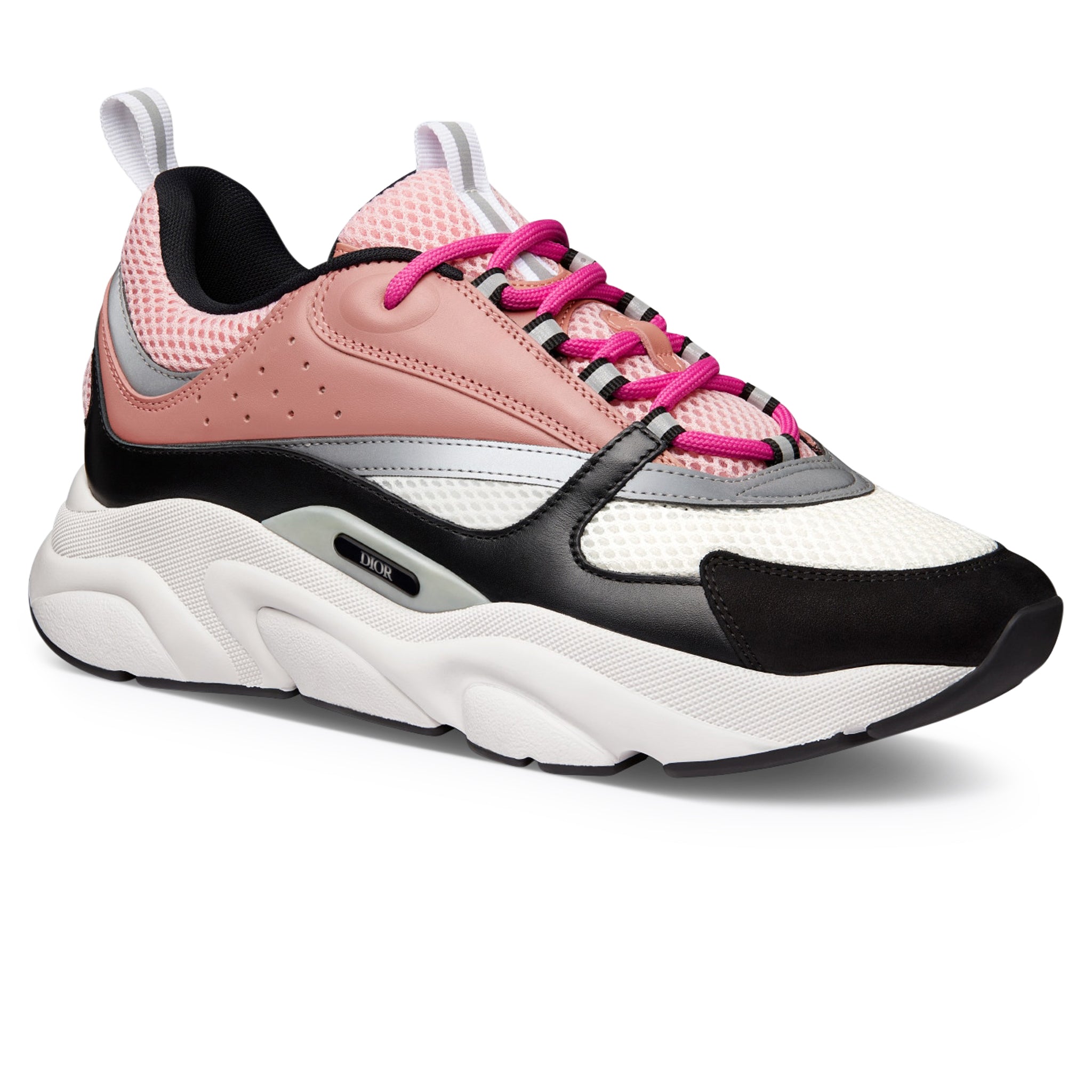Dior B22 Pink White Black Calfskin Trainer - view 2