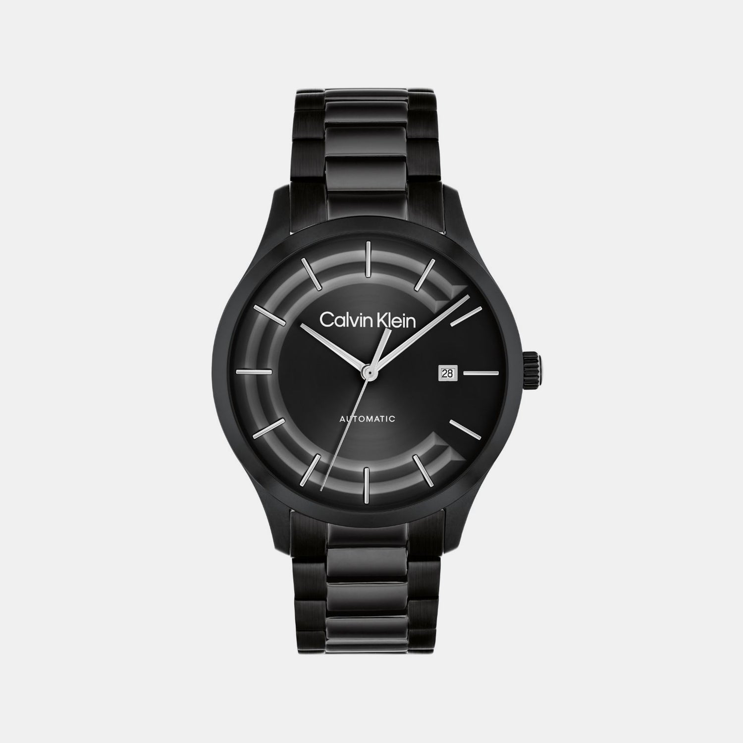 Calvin Klein Ck Iconic Men Automatic Black Dial Analog Stainless Steel Watch 25300023