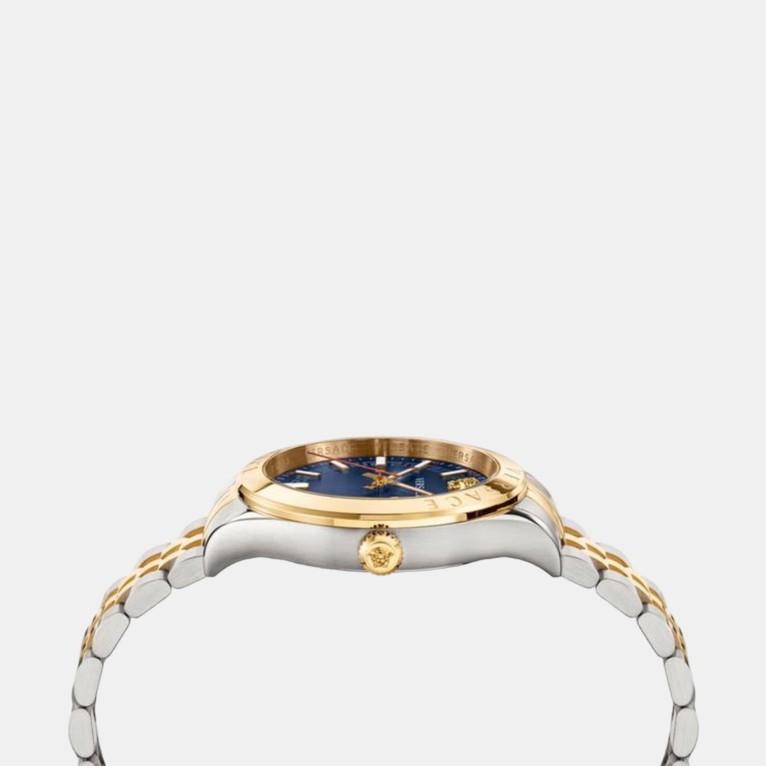 Versace Hellenyium Men Quartz Blue Dial Analog Stainless Steel Watch VEVK00520 - view 3