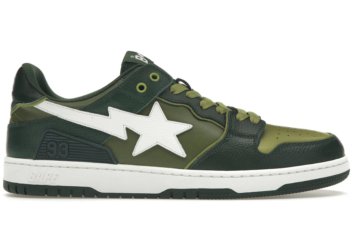 A Bathing Ape Bape SK8 Sta Green White