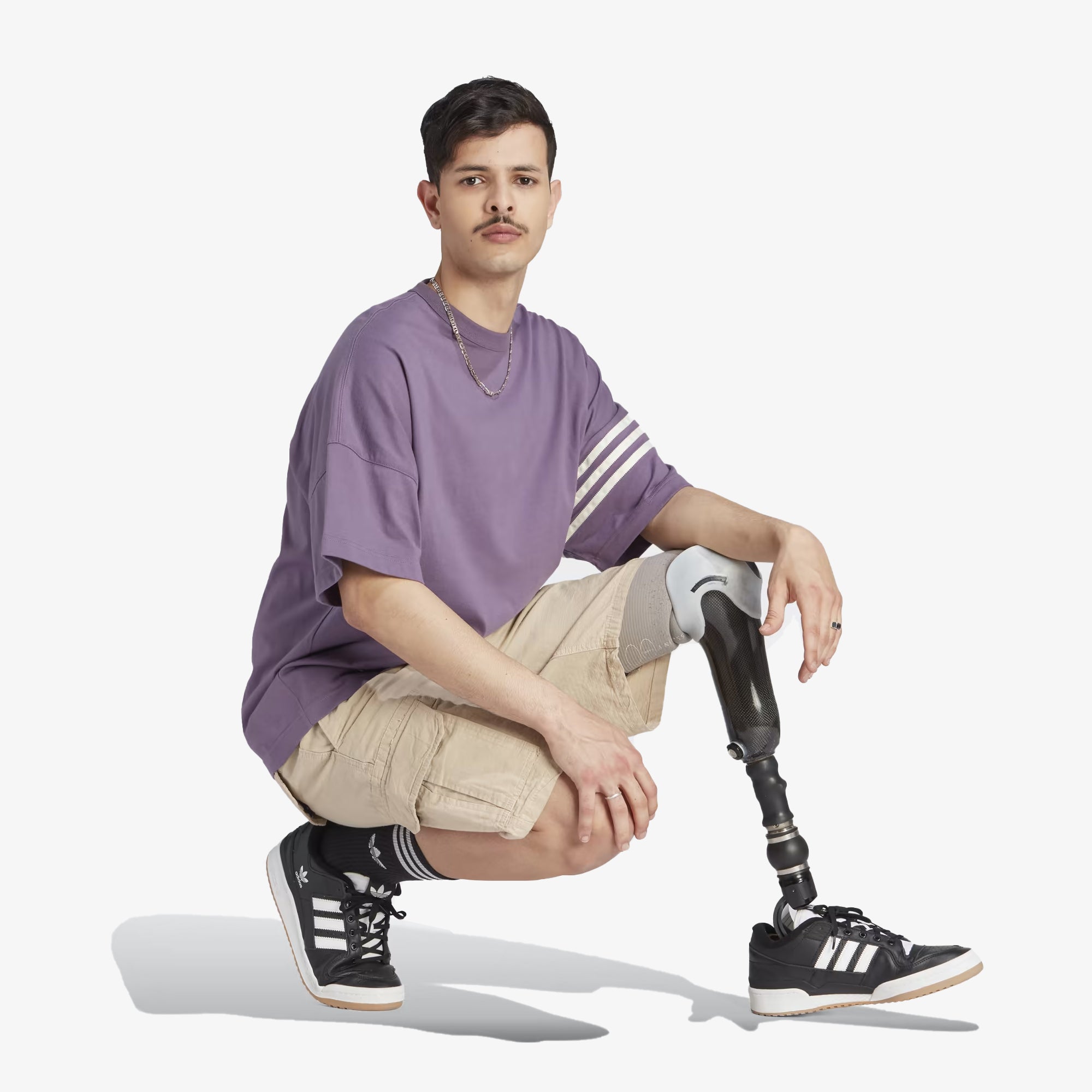 Adidas Originals | ADICOLOR NEUCLASSICS TEE { VIOLET - view 5