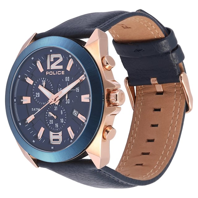 Police Urban Navy Blue Dial & Rose Gold