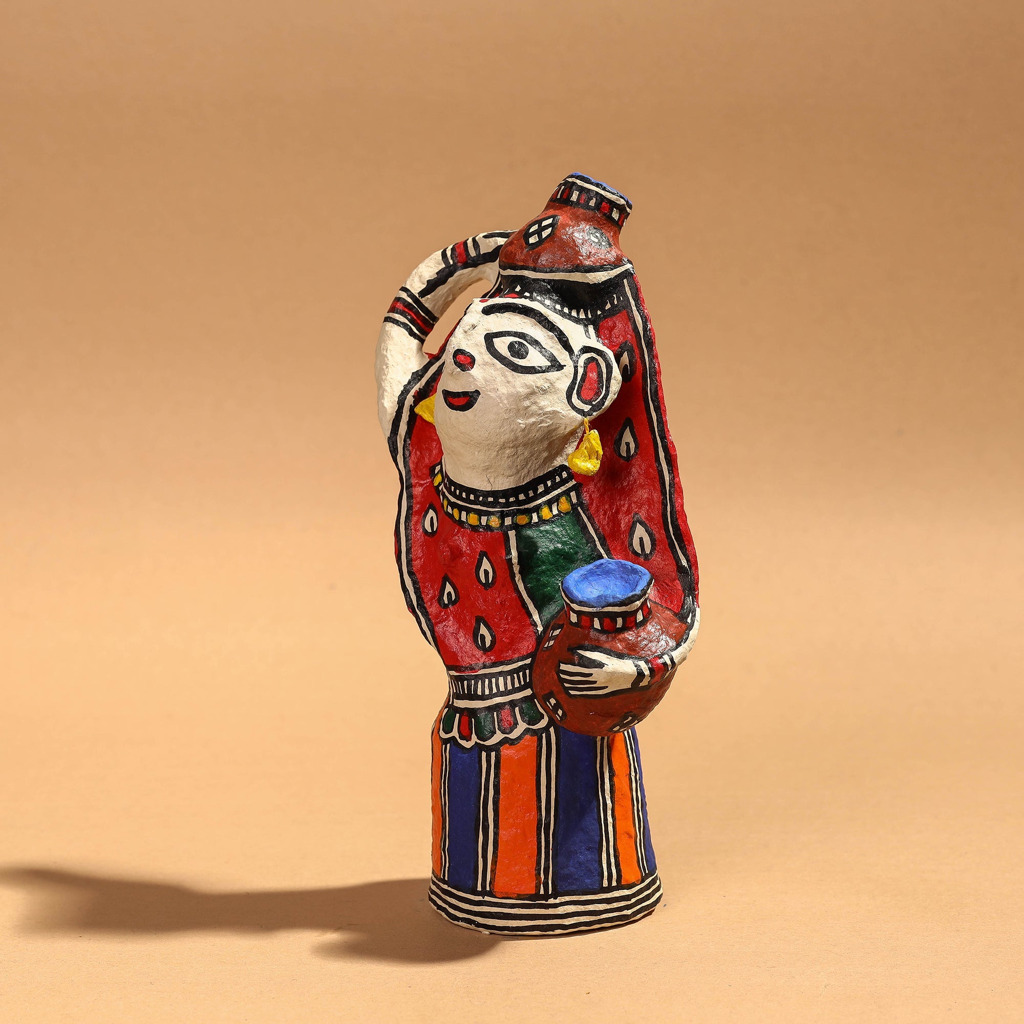 ITOKRI CRAFTS INITIATIVE Doll - Madhubani Handpainted Paper Mache Home Decor Item - view 2