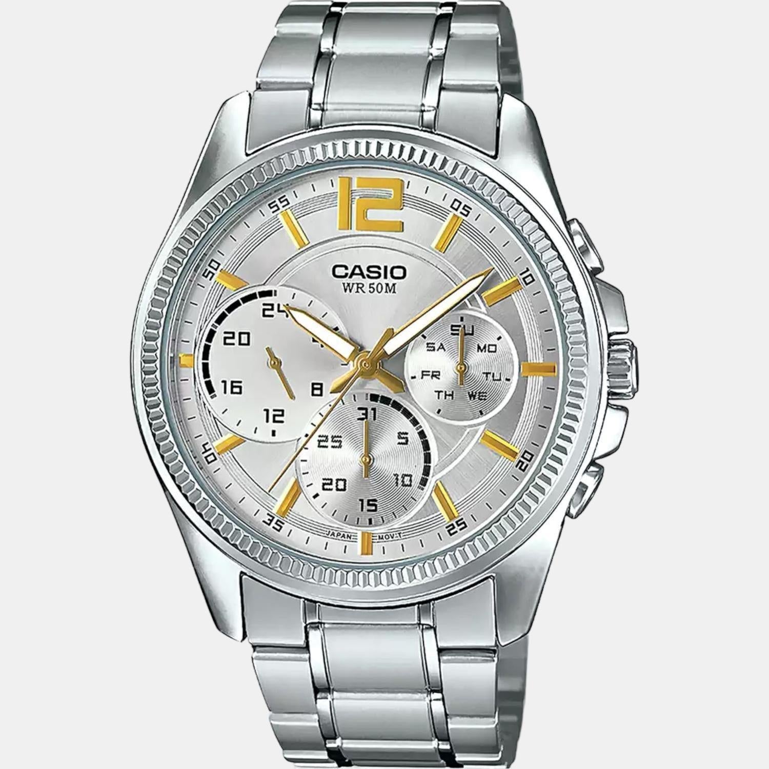 Casio Enticer Men Quartz Blue Dial Chronograph Stainless Steel Watch A1661 - view 2