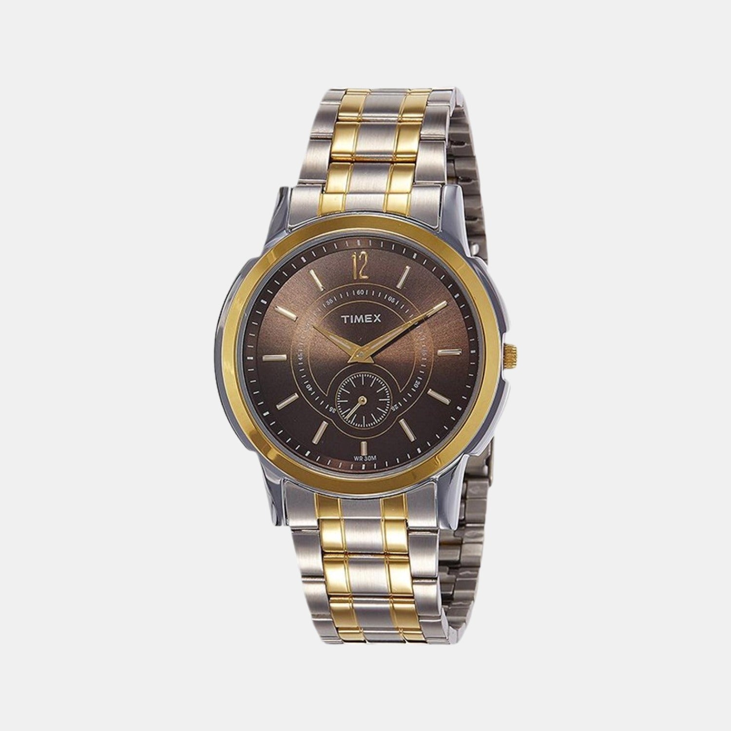 Timex Empera Men Quartz Brown Dial Analog Leather Watch TW000U307