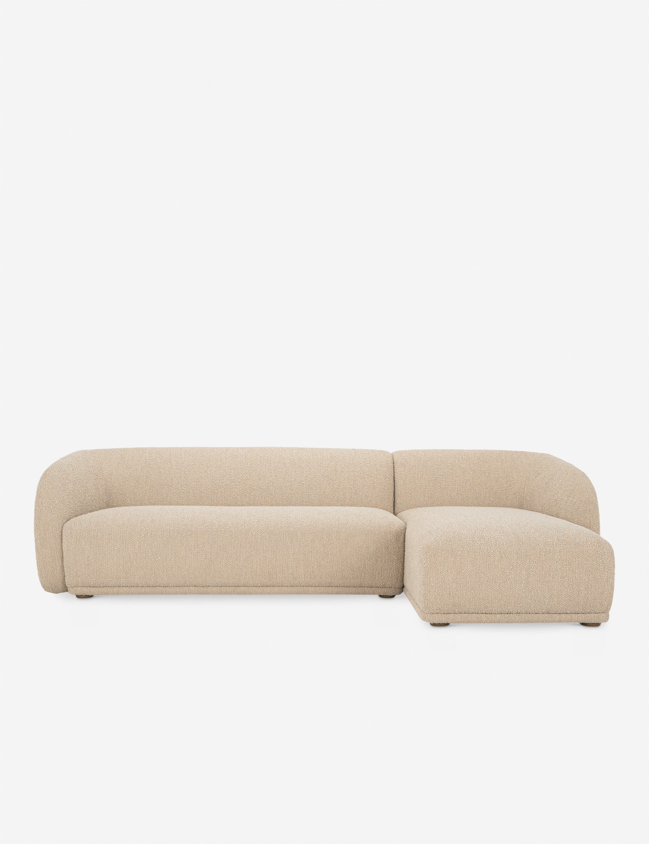 Lulu and Georgia Orza Sectional Sofa – Taupe Boucle