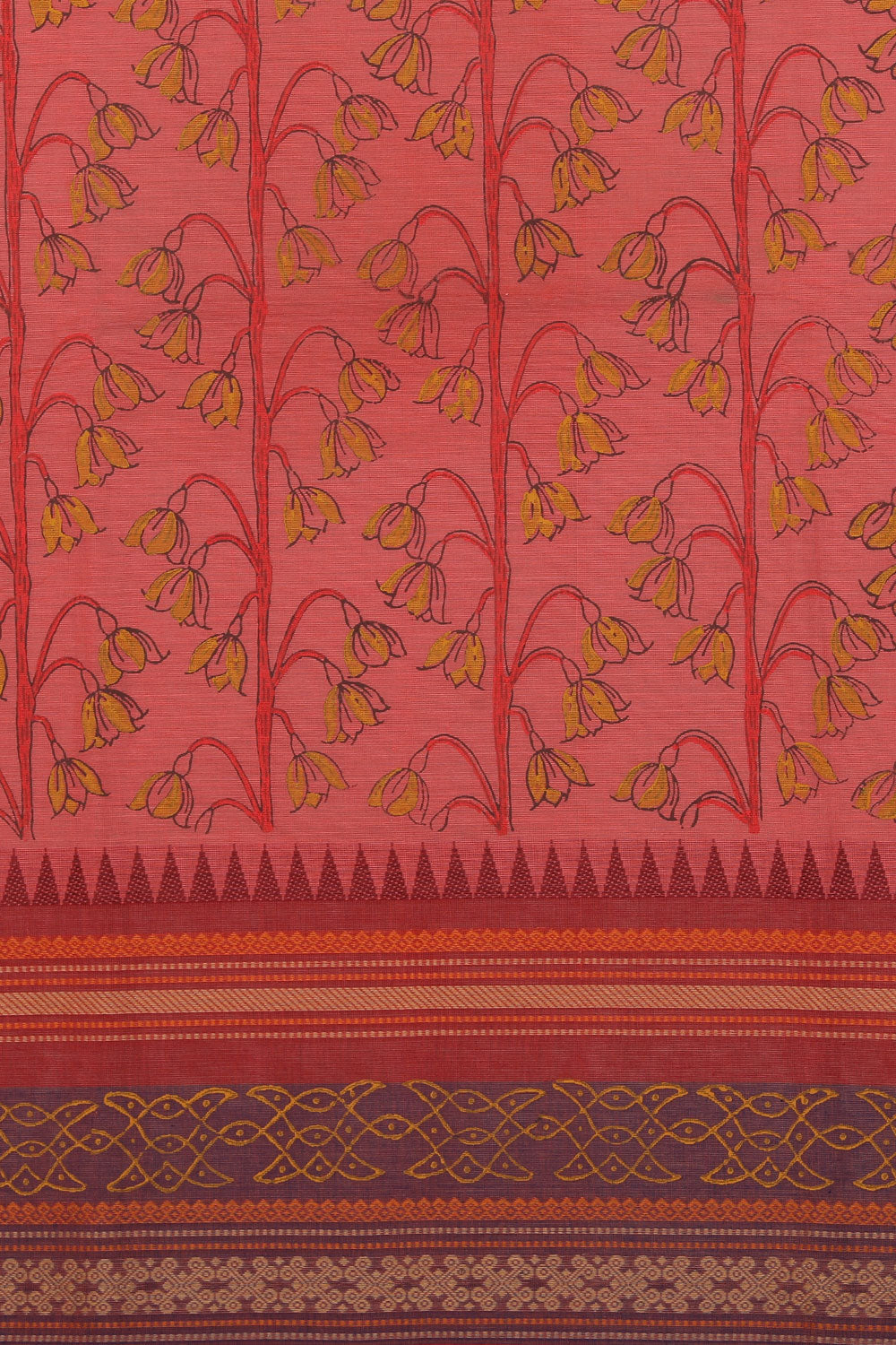 Kalanjali Ethnics Hand Block Printed Cotton Saree - view 2
