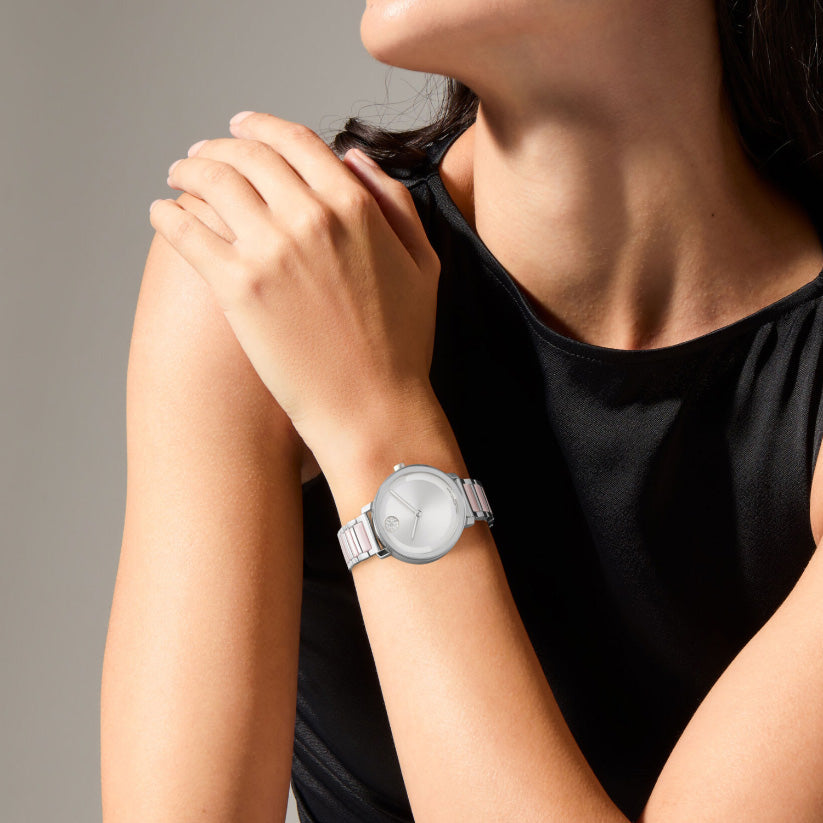Movado Bold Evolution Women Quartz Silver Dial Analog Stainless Steel Watch 3601236 - view 4