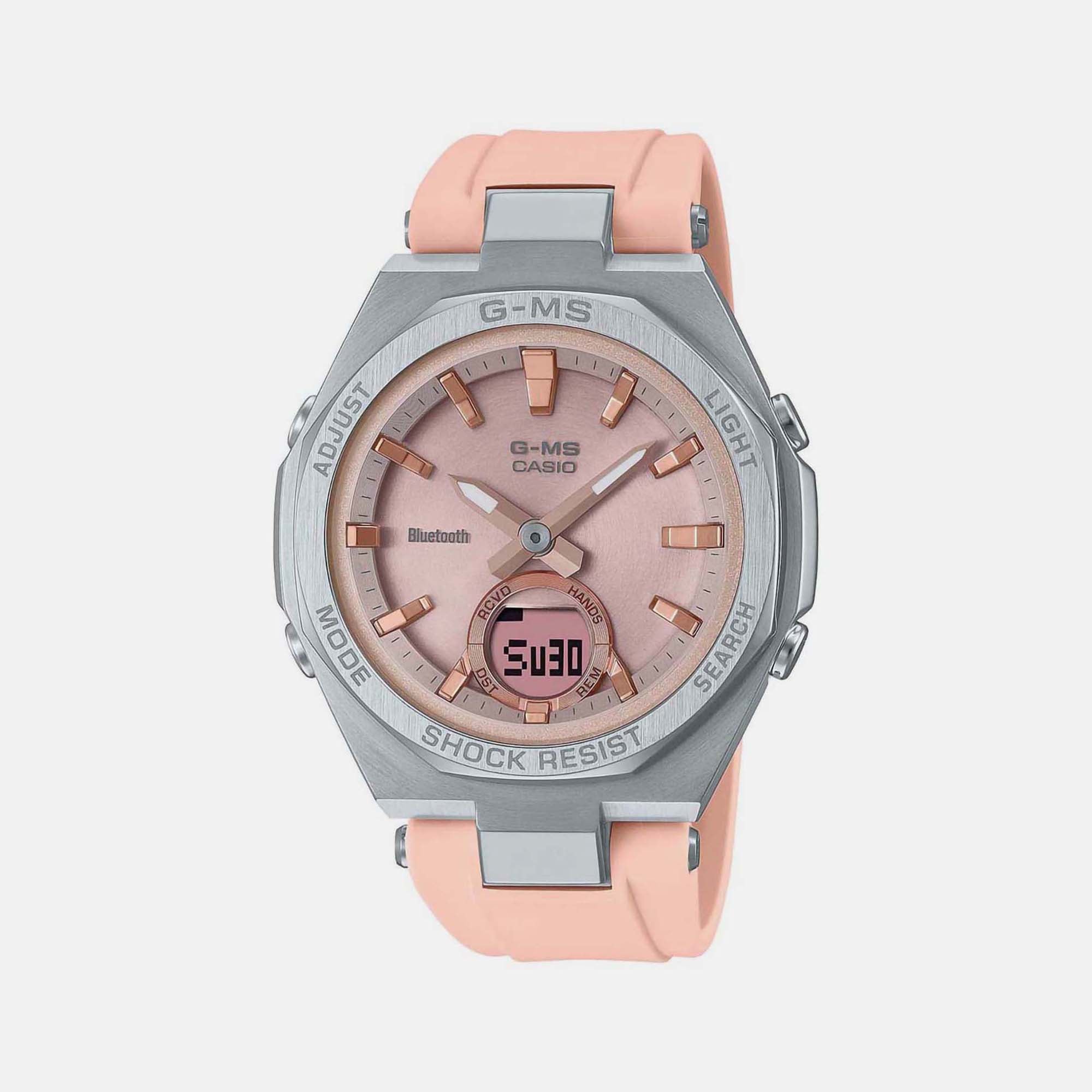 Casio Baby-G Women Quartz Pink Dial Analog-Digital Resin Watch BX189