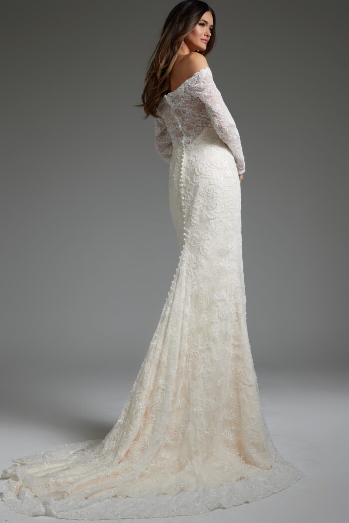 Jovani JB40591 Long Bridal Gown Wedding Dress - view 2