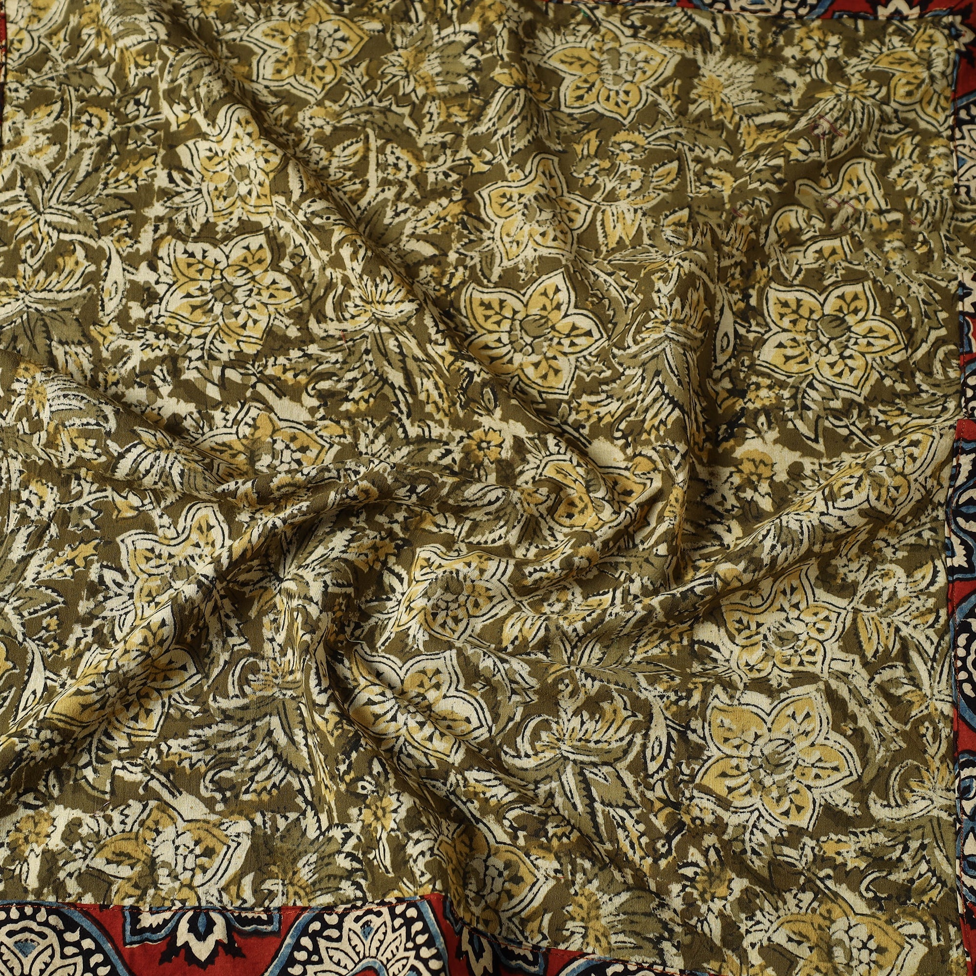 NOORI BAZAR Brown - Kalamkari Block Printed Cotton Bandana - view 2